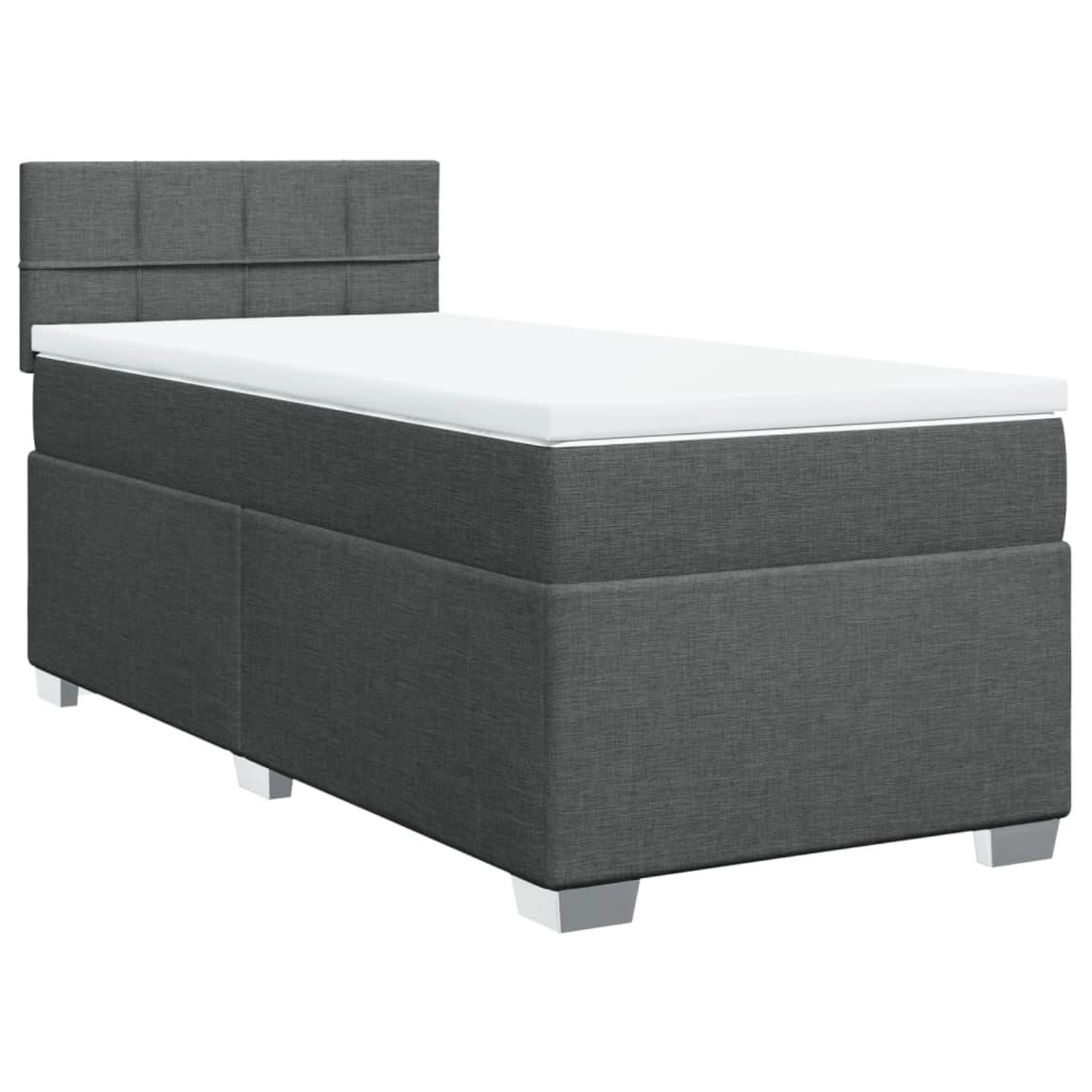vidaXL Boxspringbett mit Matratze Dunkelgrau 90x190 cm Stoff2097781 vidaXL Boxspringbett mit Matratze Dunkelgrau 90x190 cm Stoff2097781 von VIDAXL