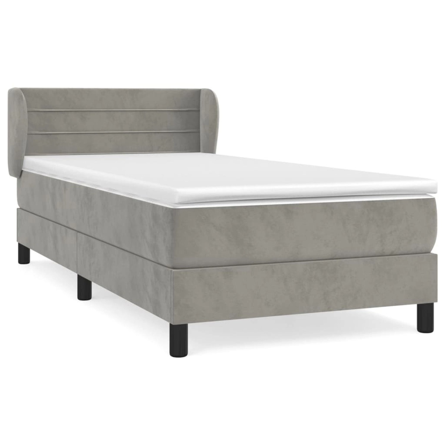 vidaXL Boxspringbett mit Matratze Dunkelgrau 90x200 cm Samt1377580 vidaXL Boxspringbett mit Matratze Dunkelgrau 90x200 cm Samt1377580 von VIDAXL