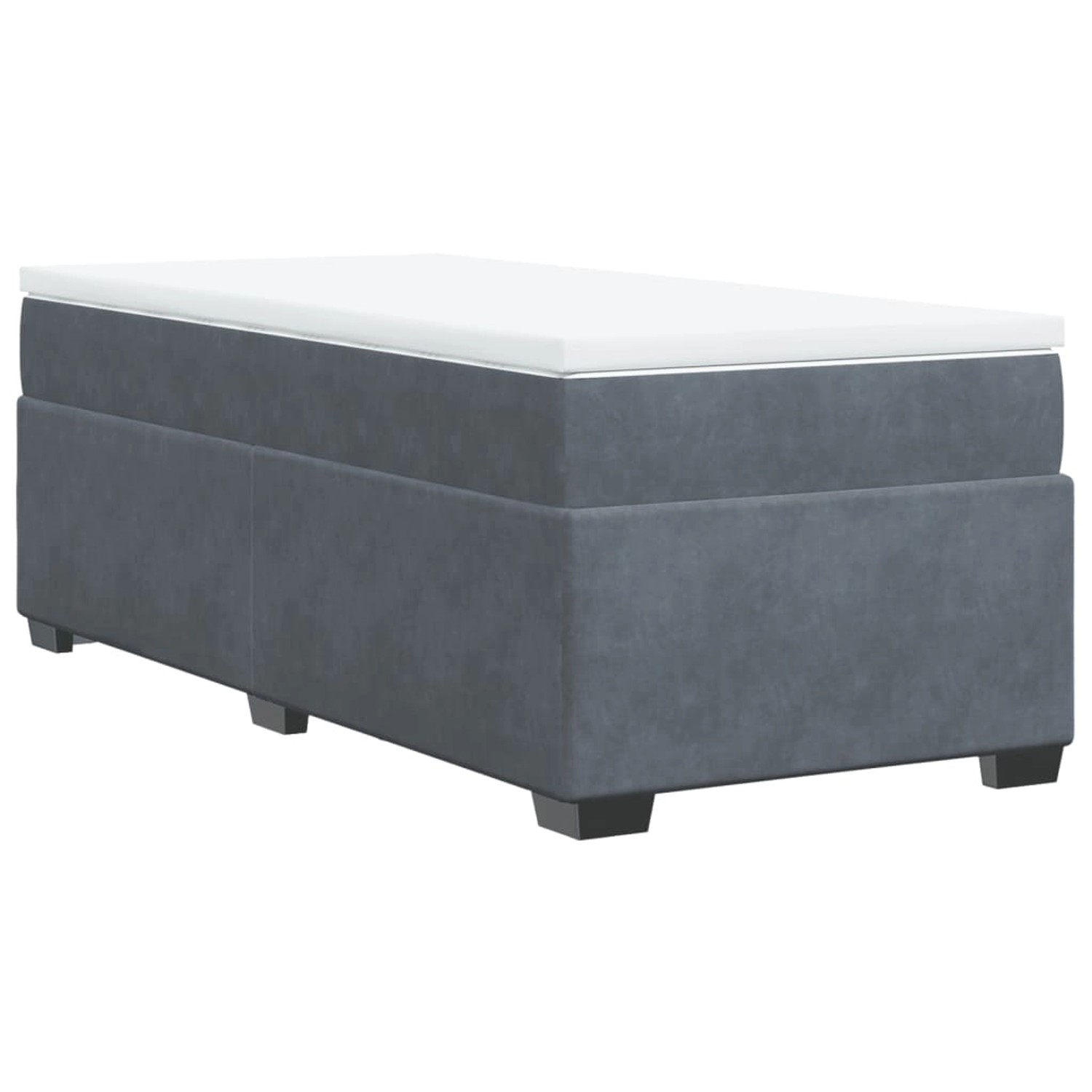 vidaXL Boxspringbett mit Matratze Dunkelgrau 90x200 cm Samt2101792 vidaXL Boxspringbett mit Matratze Dunkelgrau 90x200 cm Samt2101792 von VIDAXL