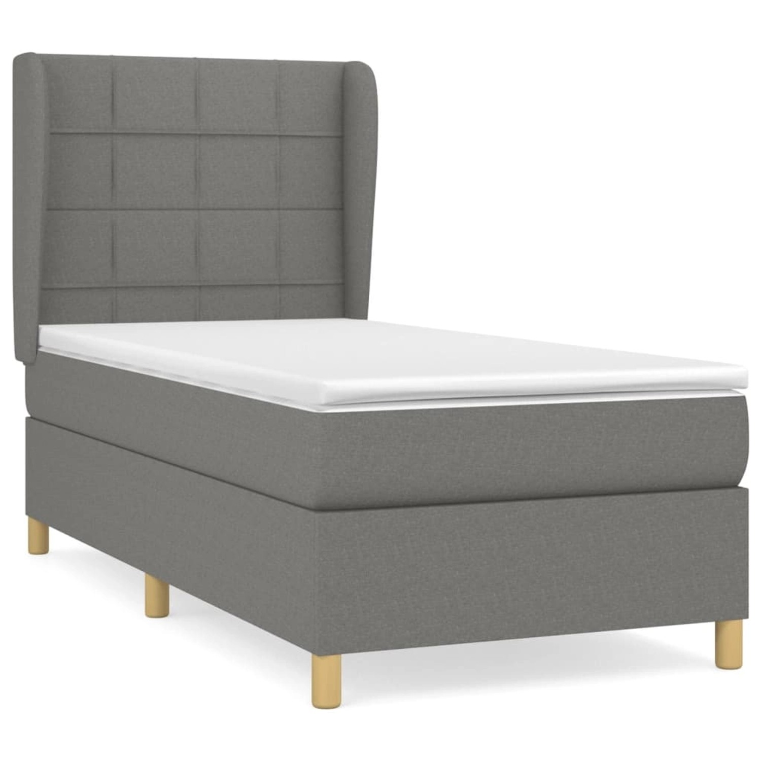 vidaXL Boxspringbett mit Matratze Dunkelgrau 90x200 cm Stoff1377391 vidaXL Boxspringbett mit Matratze Dunkelgrau 90x200 cm Stoff1377391 von VIDAXL