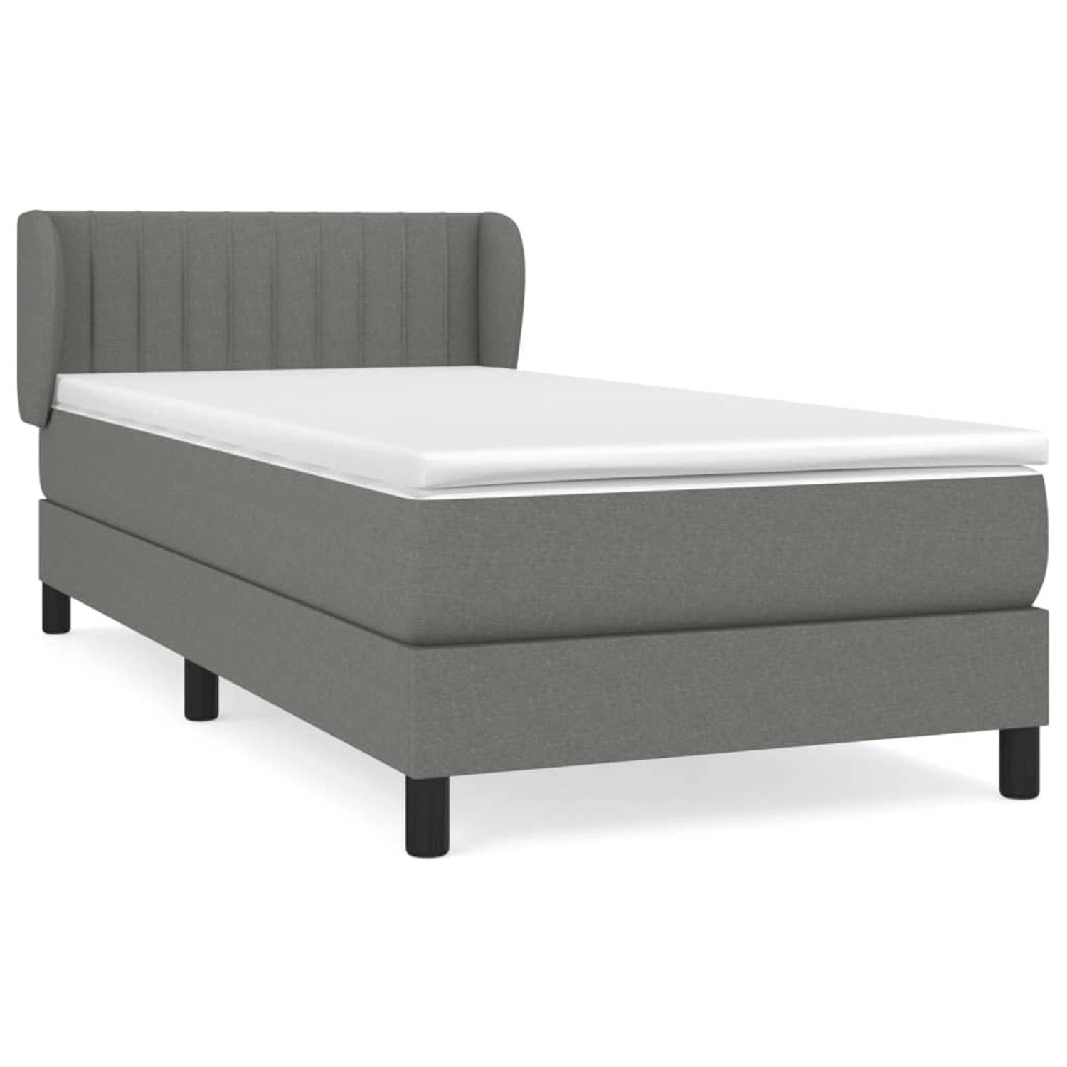 vidaXL Boxspringbett mit Matratze Dunkelgrau 90x200 cm Stoff1379104 vidaXL Boxspringbett mit Matratze Dunkelgrau 90x200 cm Stoff1379104 von VIDAXL
