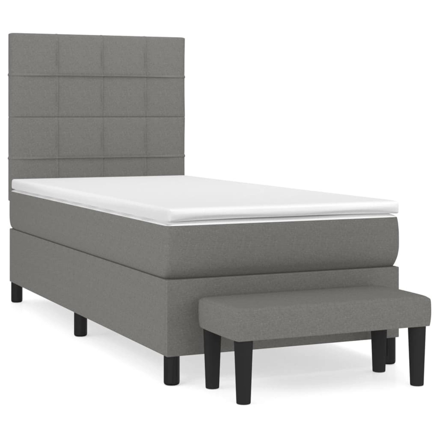 vidaXL Boxspringbett mit Matratze Dunkelgrau 90x200 cm Stoff1395889 vidaXL Boxspringbett mit Matratze Dunkelgrau 90x200 cm Stoff1395889 von VIDAXL
