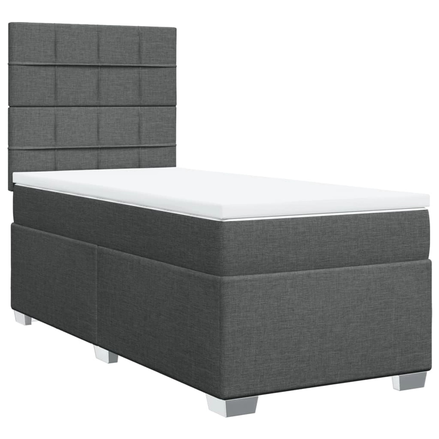 vidaXL Boxspringbett mit Matratze Dunkelgrau 90x200 cm Stoff2097727 vidaXL Boxspringbett mit Matratze Dunkelgrau 90x200 cm Stoff2097727 von VIDAXL