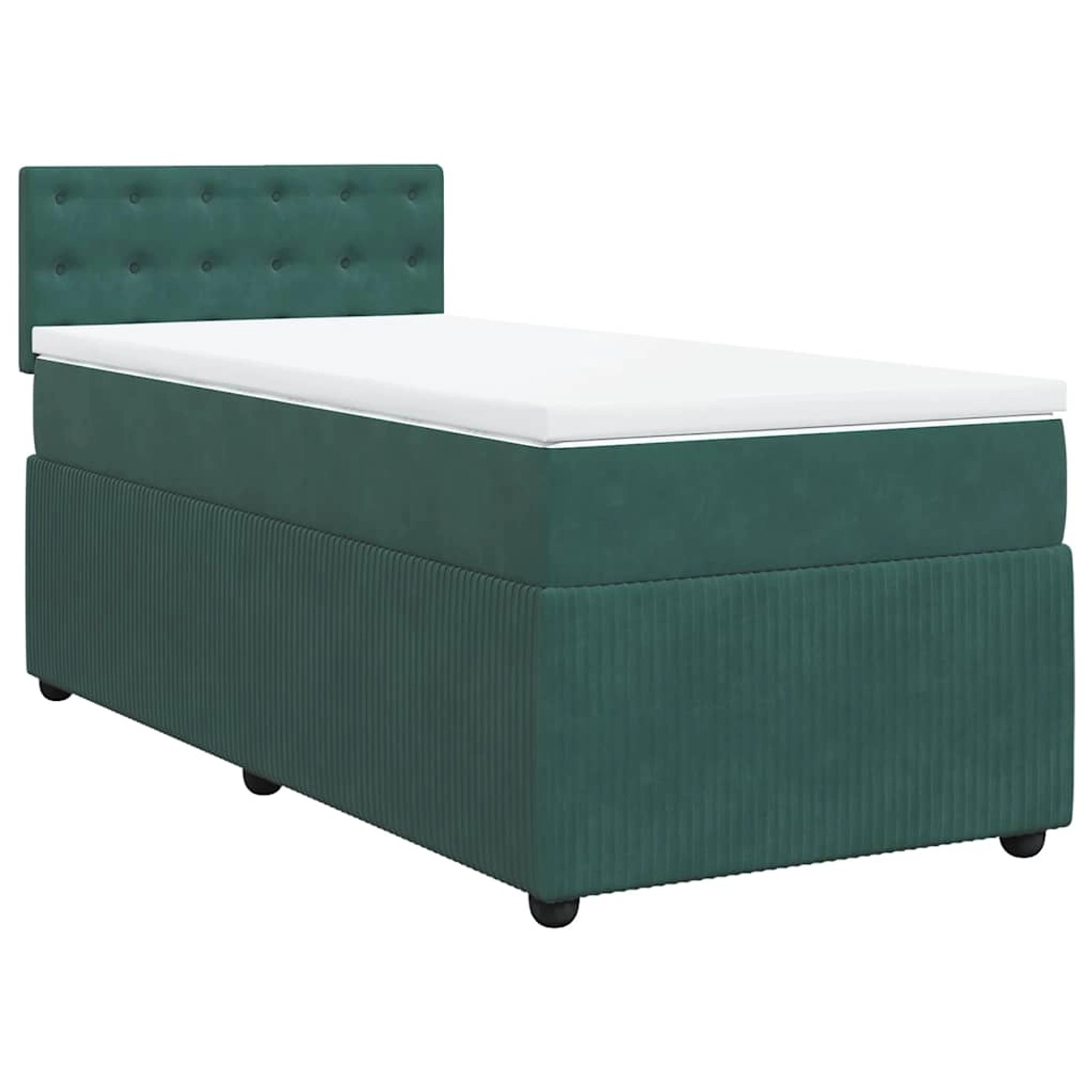 vidaXL Boxspringbett mit Matratze Dunkelgrün 100x200 cm Samt 3287677 vidaXL Boxspringbett mit Matratze Dunkelgrün 100x200 cm Samt 3287677 von VIDAXL