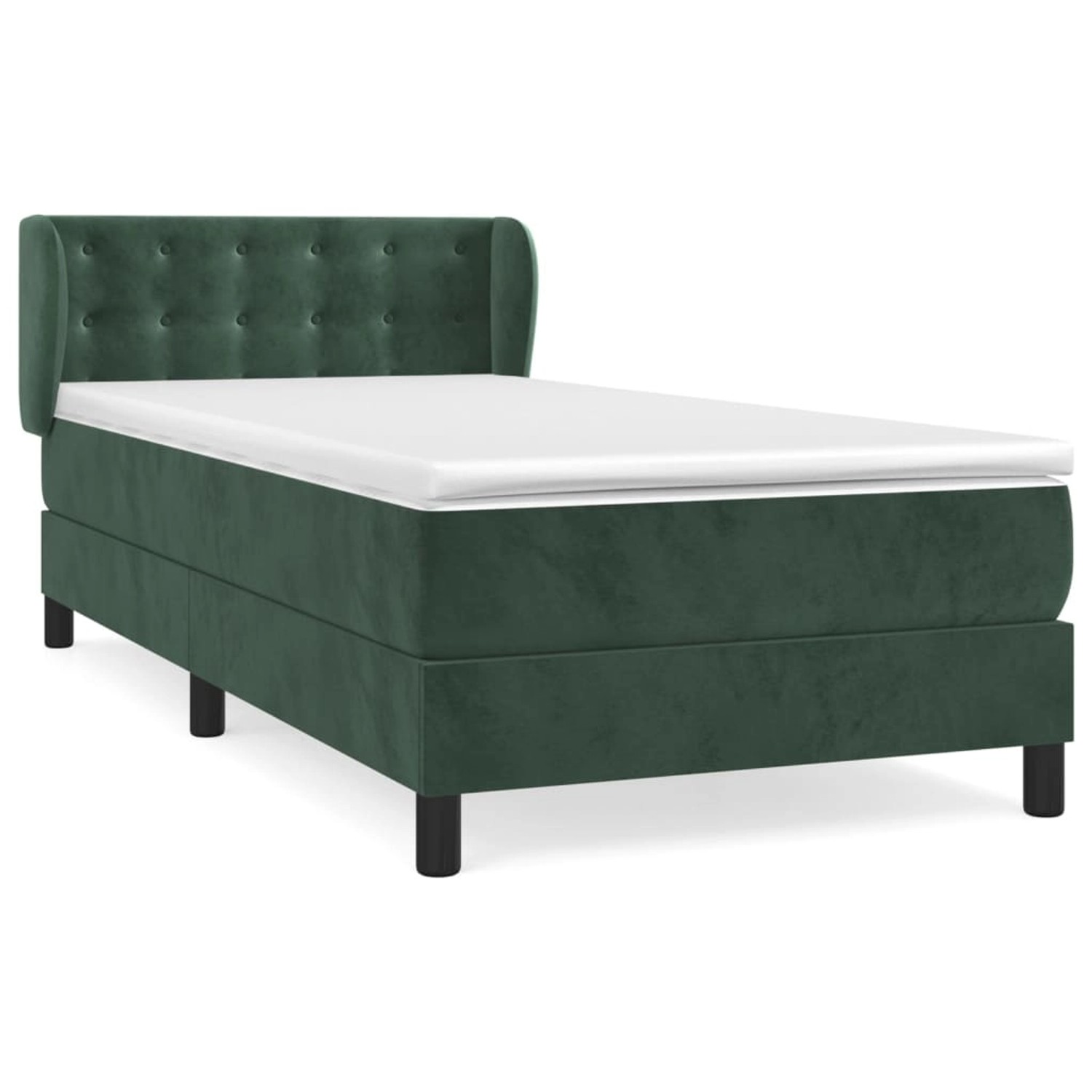 vidaXL Boxspringbett mit Matratze Dunkelgrün 100x200 cm Samt1394208 vidaXL Boxspringbett mit Matratze Dunkelgrün 100x200 cm Samt1394208 von VIDAXL