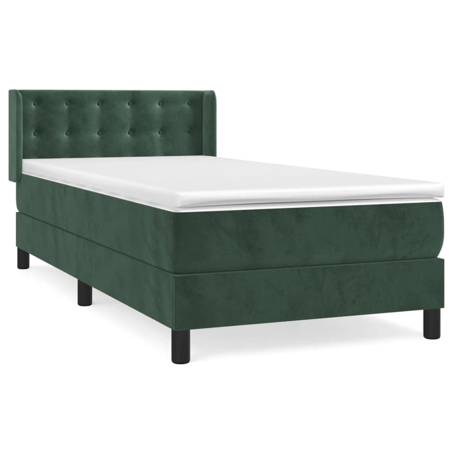 vidaXL Boxspringbett mit Matratze Dunkelgrün 100x200 cm Samt1394216 vidaXL Boxspringbett mit Matratze Dunkelgrün 100x200 cm Samt1394216 von VIDAXL