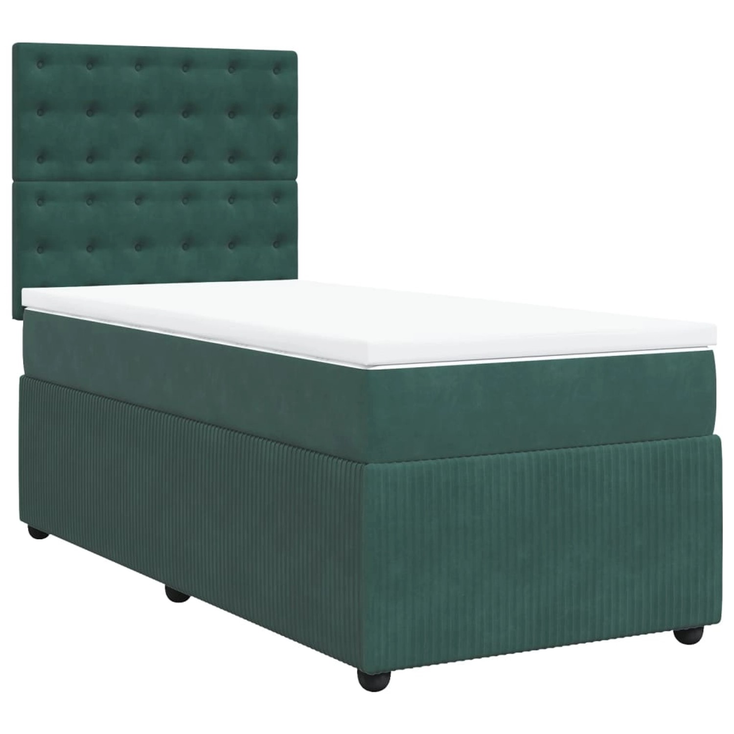vidaXL Boxspringbett mit Matratze Dunkelgrün 100x200 cm Samt2106587 vidaXL Boxspringbett mit Matratze Dunkelgrün 100x200 cm Samt2106587 von VIDAXL