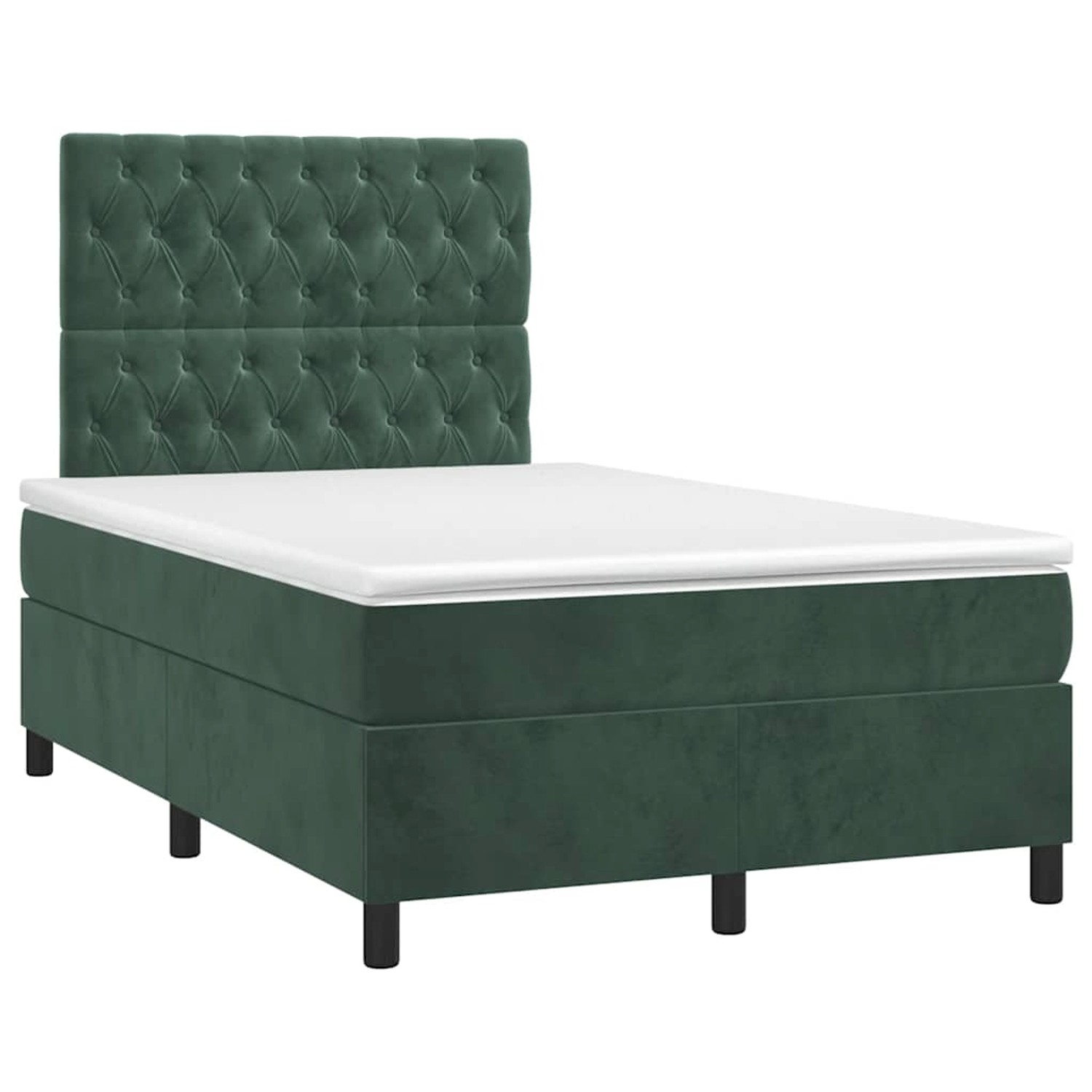 vidaXL Boxspringbett mit Matratze Dunkelgrün 120x190 cm Samt 3270022 vidaXL Boxspringbett mit Matratze Dunkelgrün 120x190 cm Samt 3270022 von VIDAXL