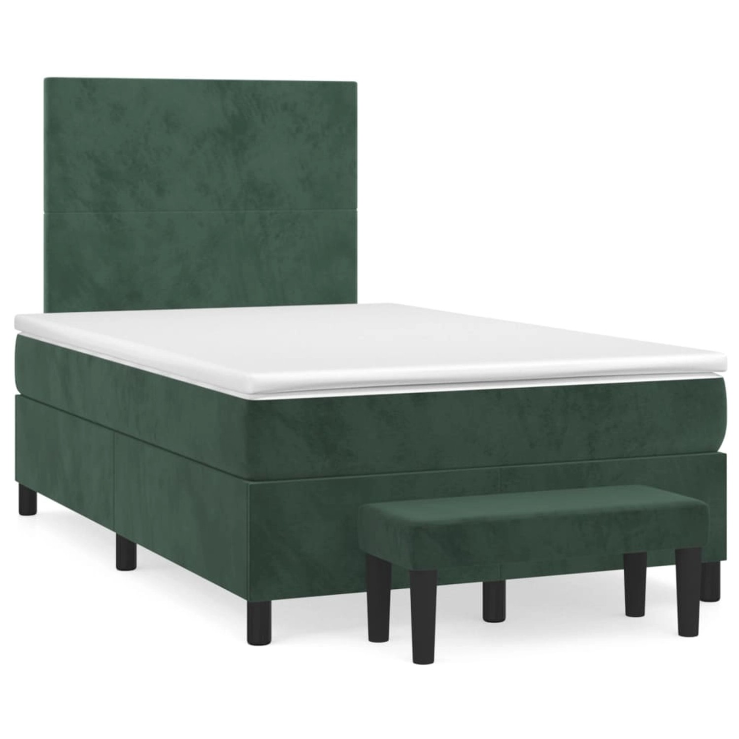 vidaXL Boxspringbett mit Matratze Dunkelgrün 120x200 cm Samt 3137716 vidaXL Boxspringbett mit Matratze Dunkelgrün 120x200 cm Samt 3137716 von VIDAXL