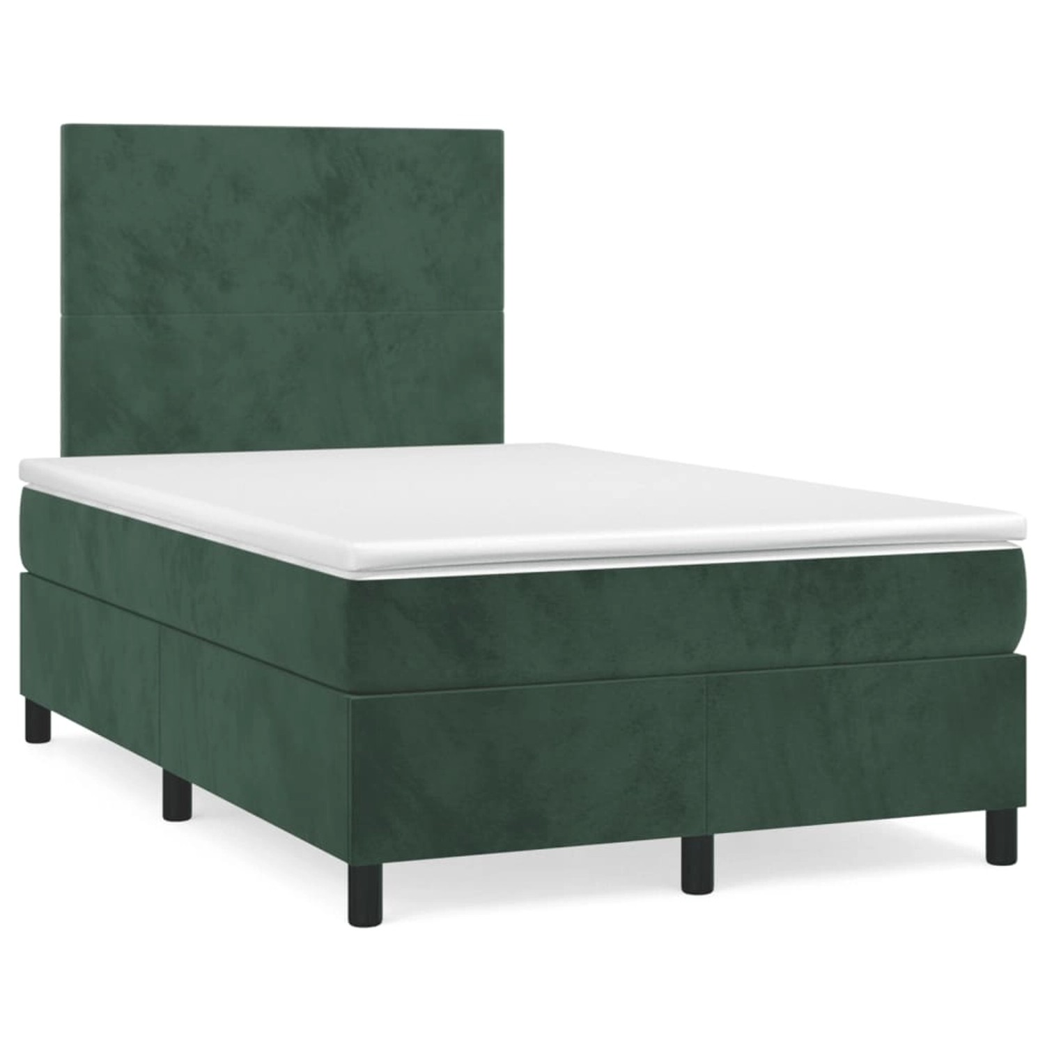 vidaXL Boxspringbett mit Matratze Dunkelgrün 120x200 cm Samt1348986 vidaXL Boxspringbett mit Matratze Dunkelgrün 120x200 cm Samt1348986 von VIDAXL