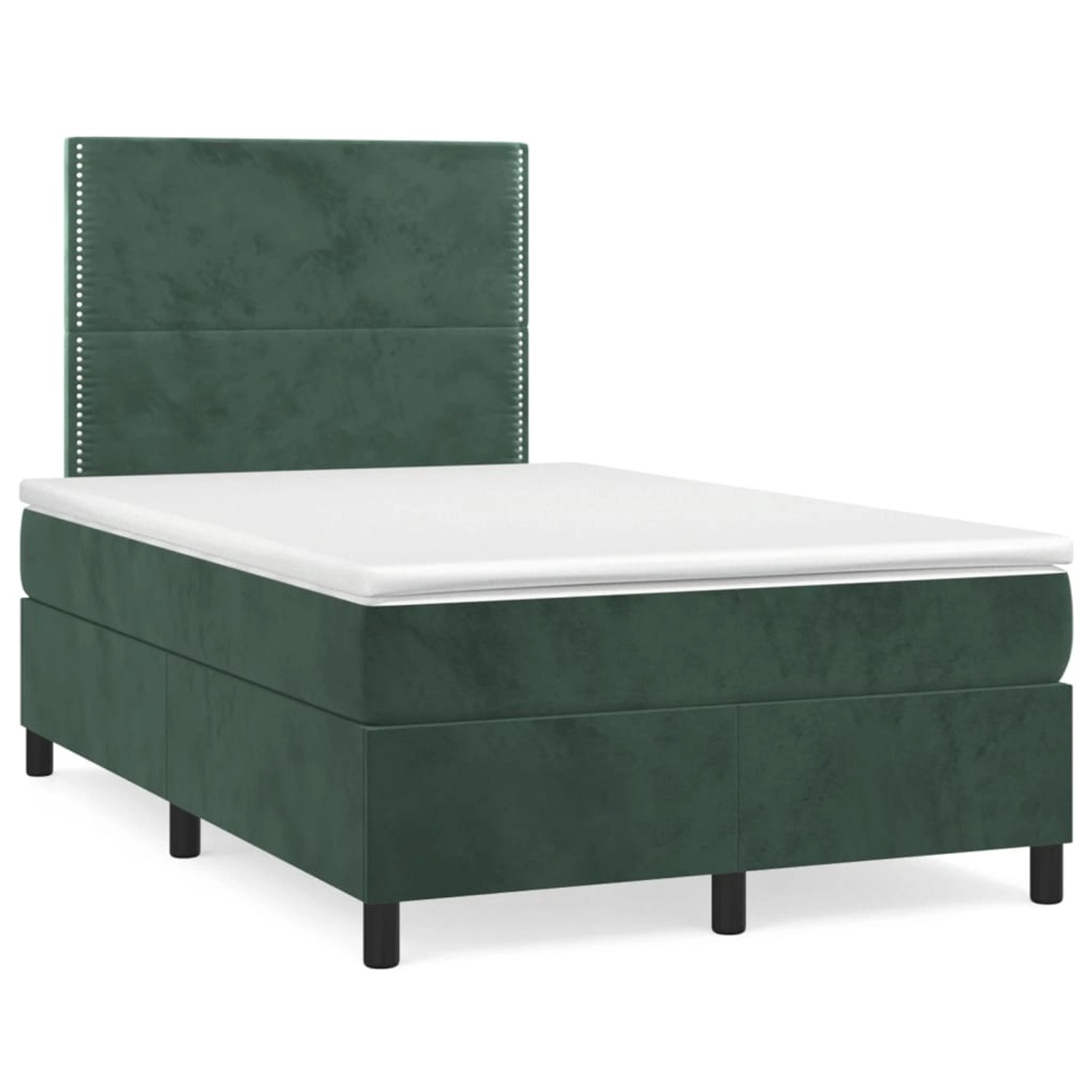 vidaXL Boxspringbett mit Matratze Dunkelgrün 120x200 cm Samt1350304 vidaXL Boxspringbett mit Matratze Dunkelgrün 120x200 cm Samt1350304 von VIDAXL