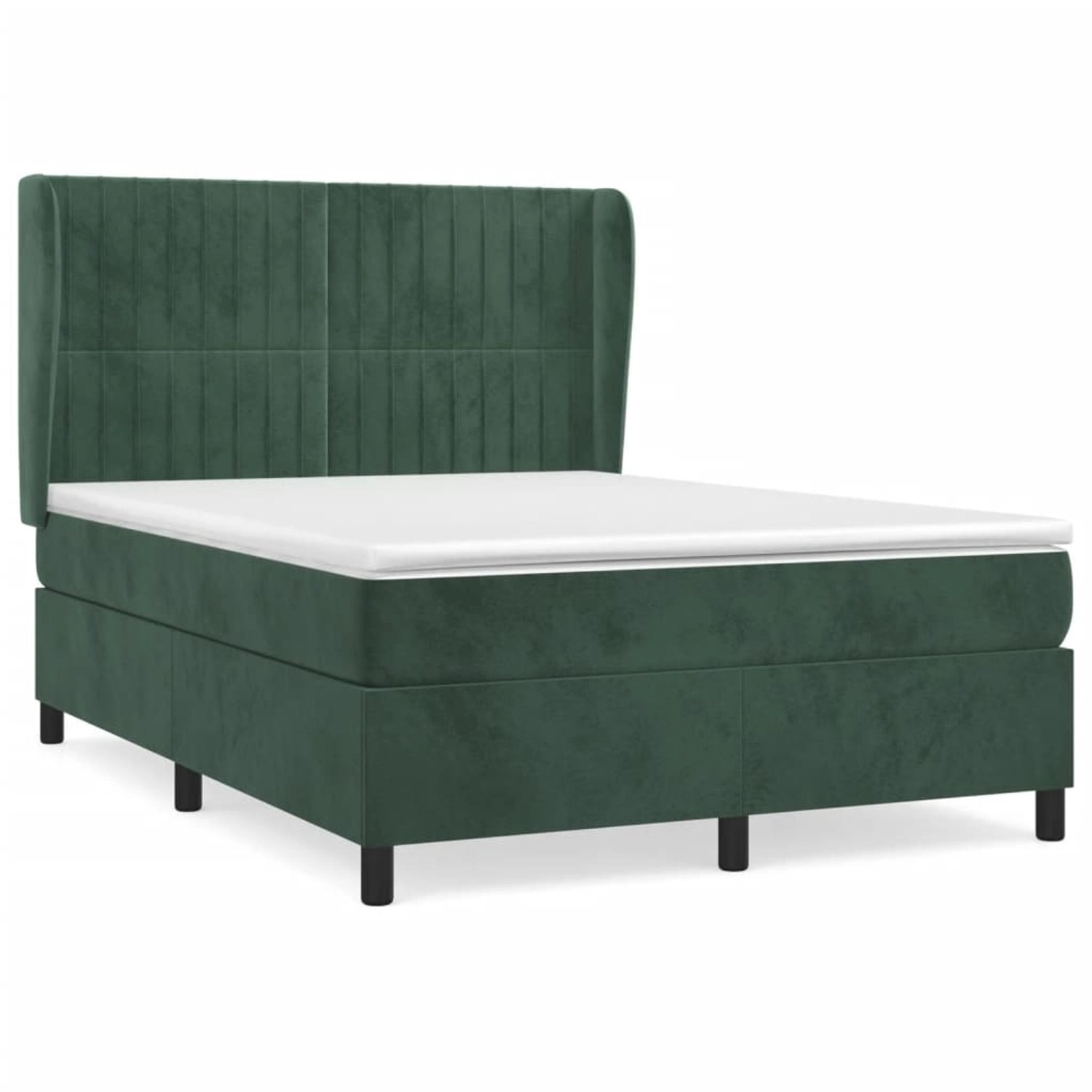 vidaXL Boxspringbett mit Matratze Dunkelgrün 140x190 cm Samt 3129330 vidaXL Boxspringbett mit Matratze Dunkelgrün 140x190 cm Samt 3129330 von VIDAXL