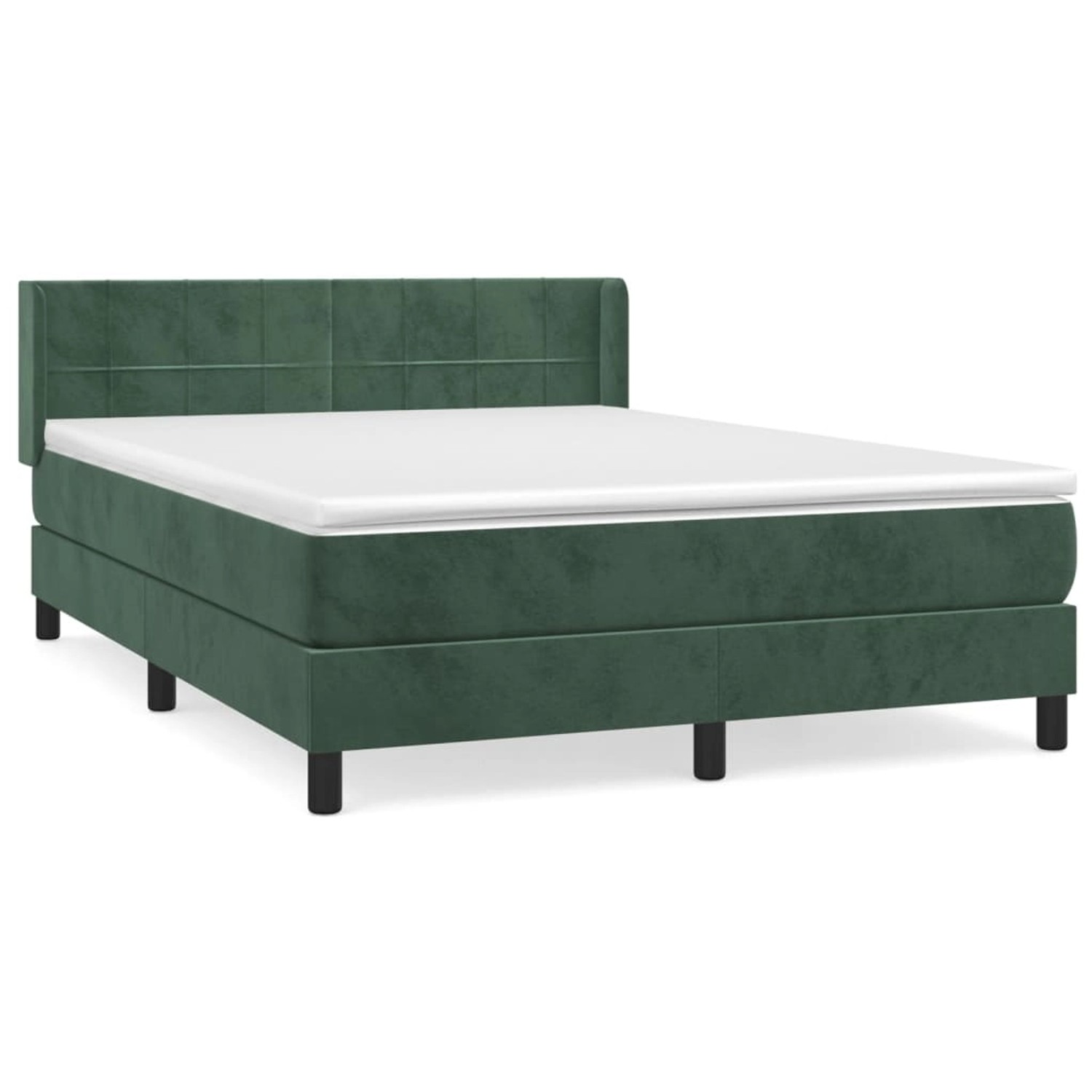 vidaXL Boxspringbett mit Matratze Dunkelgrün 140x190 cm Samt 3130958 vidaXL Boxspringbett mit Matratze Dunkelgrün 140x190 cm Samt 3130958 von VIDAXL