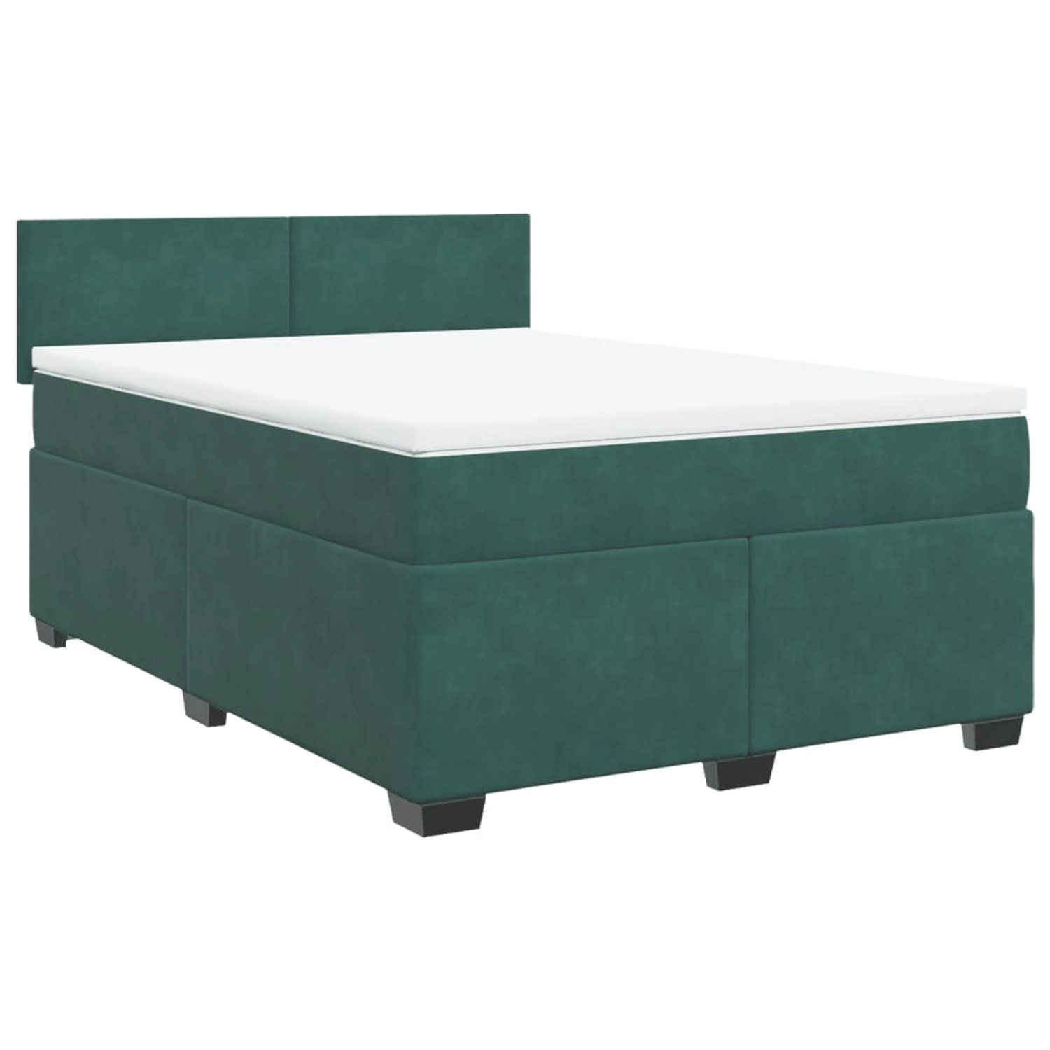 vidaXL Boxspringbett mit Matratze Dunkelgrün 140x190 cm Samt 3286303 vidaXL Boxspringbett mit Matratze Dunkelgrün 140x190 cm Samt 3286303 von VIDAXL