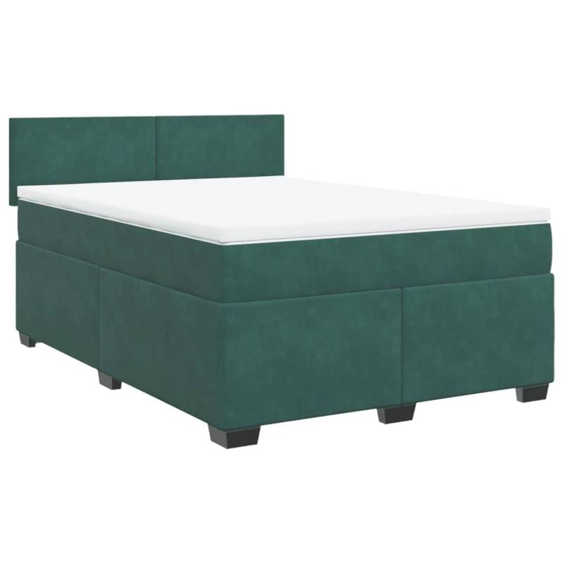 vidaXL Boxspringbett mit Matratze Dunkelgrün 140x190 cm Samt 3286303 vidaXL Boxspringbett mit Matratze Dunkelgrün 140x190 cm Samt 3286303 von VIDAXL