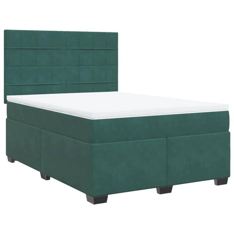 vidaXL Boxspringbett mit Matratze Dunkelgrün 140x190 cm Samt 3290909 vidaXL Boxspringbett mit Matratze Dunkelgrün 140x190 cm Samt 3290909 von VIDAXL