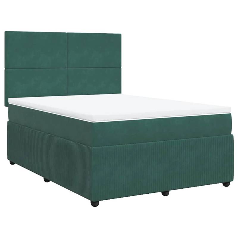 vidaXL Boxspringbett mit Matratze Dunkelgrün 140x190 cm Samt 3292331 vidaXL Boxspringbett mit Matratze Dunkelgrün 140x190 cm Samt 3292331 von VIDAXL