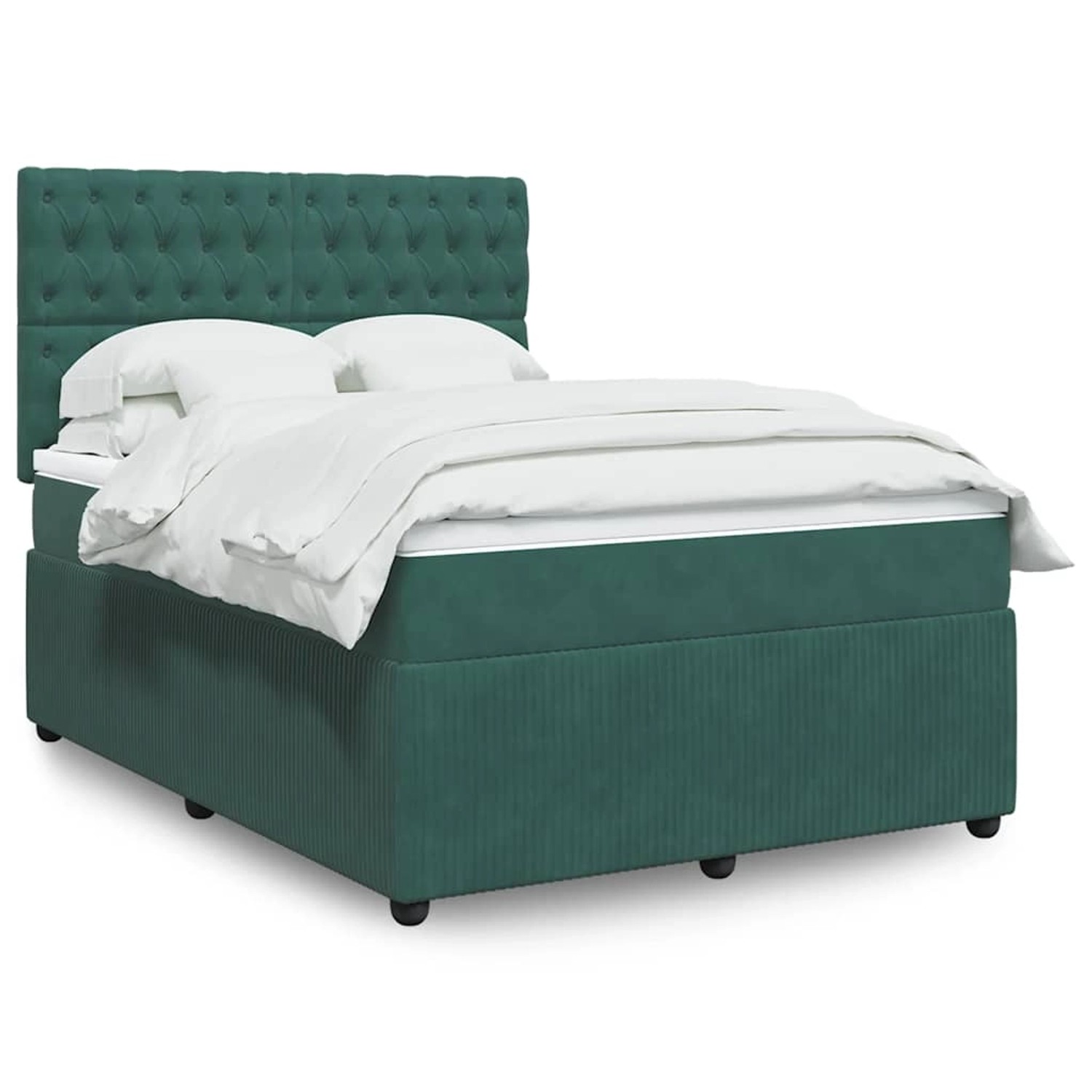 vidaXL Boxspringbett mit Matratze Dunkelgrün 140x190 cm Samt 3294643 vidaXL Boxspringbett mit Matratze Dunkelgrün 140x190 cm Samt 3294643 von VIDAXL