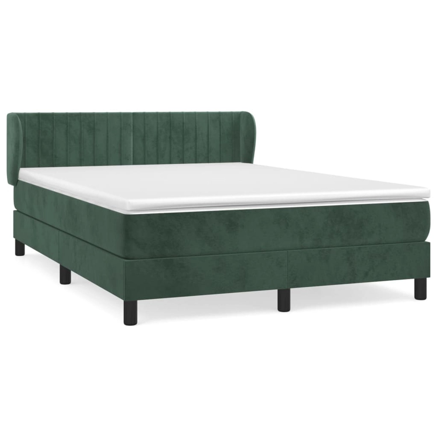 vidaXL Boxspringbett mit Matratze Dunkelgrün 140x190 cm Samt1469471 vidaXL Boxspringbett mit Matratze Dunkelgrün 140x190 cm Samt1469471 von VIDAXL