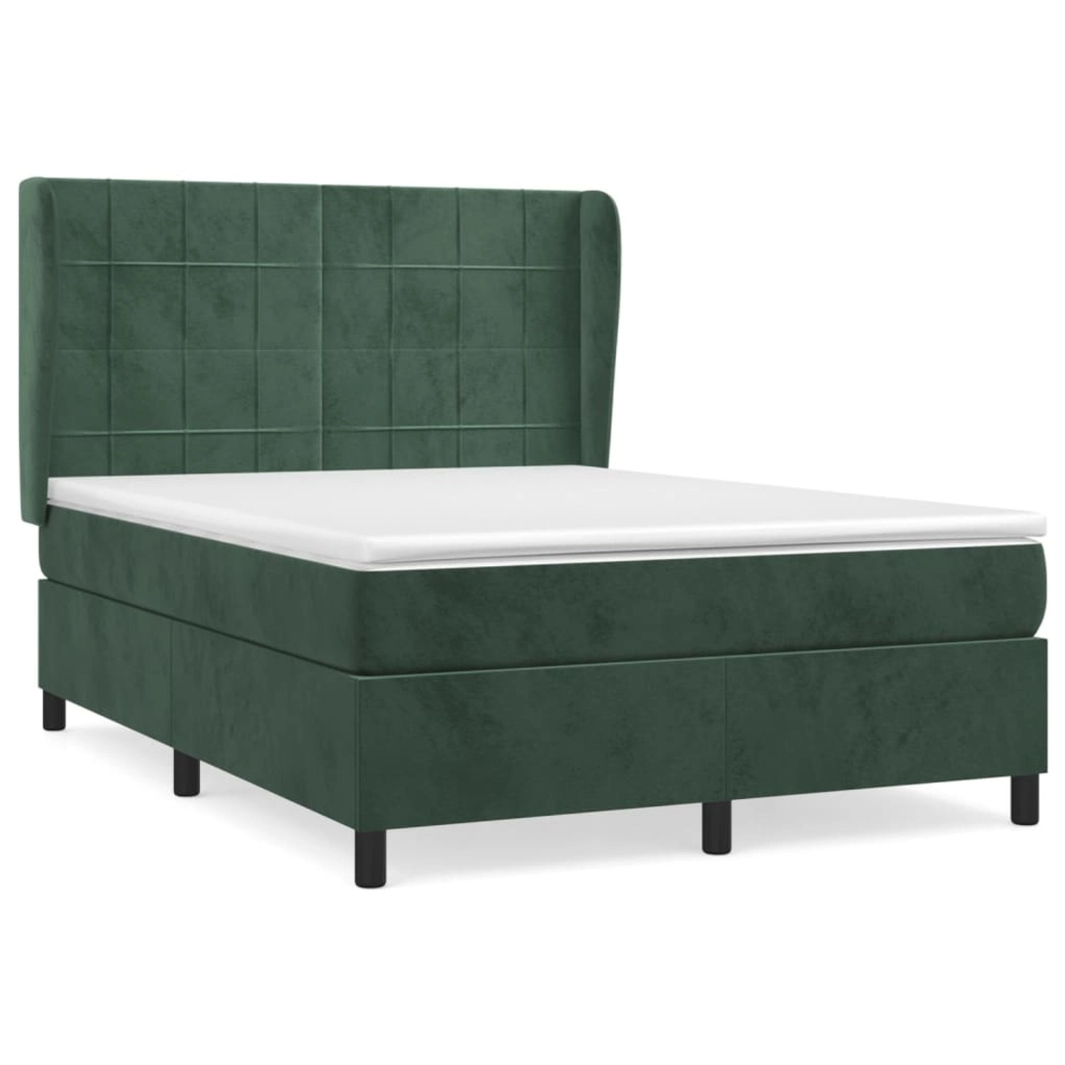 vidaXL Boxspringbett mit Matratze Dunkelgrün 140x200 cm Samt 3129216 vidaXL Boxspringbett mit Matratze Dunkelgrün 140x200 cm Samt 3129216 von VIDAXL