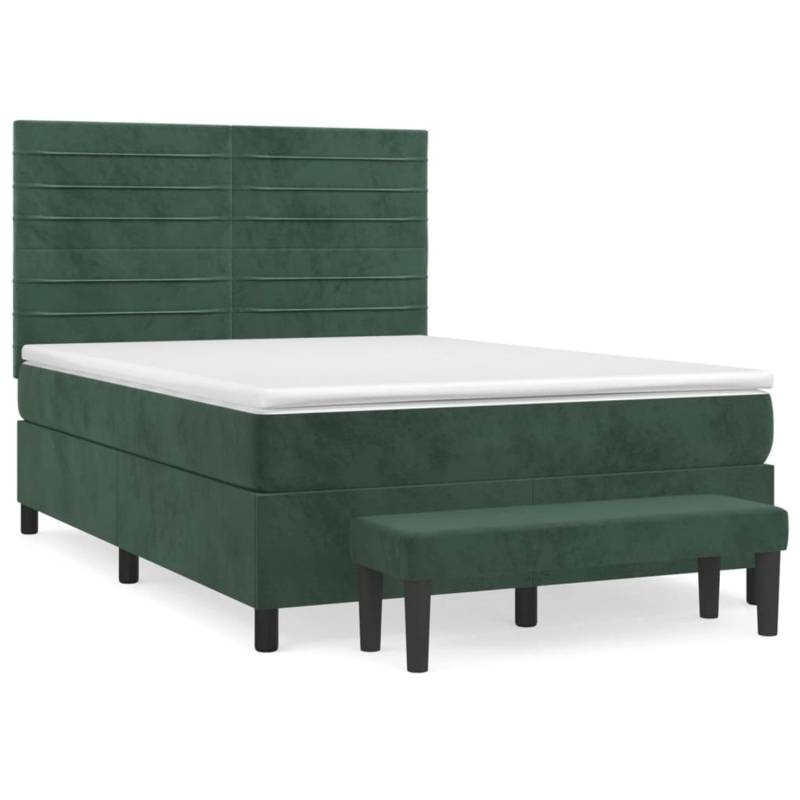 vidaXL Boxspringbett mit Matratze Dunkelgrün 140x200 cm Samt 3137908 vidaXL Boxspringbett mit Matratze Dunkelgrün 140x200 cm Samt 3137908 von VIDAXL