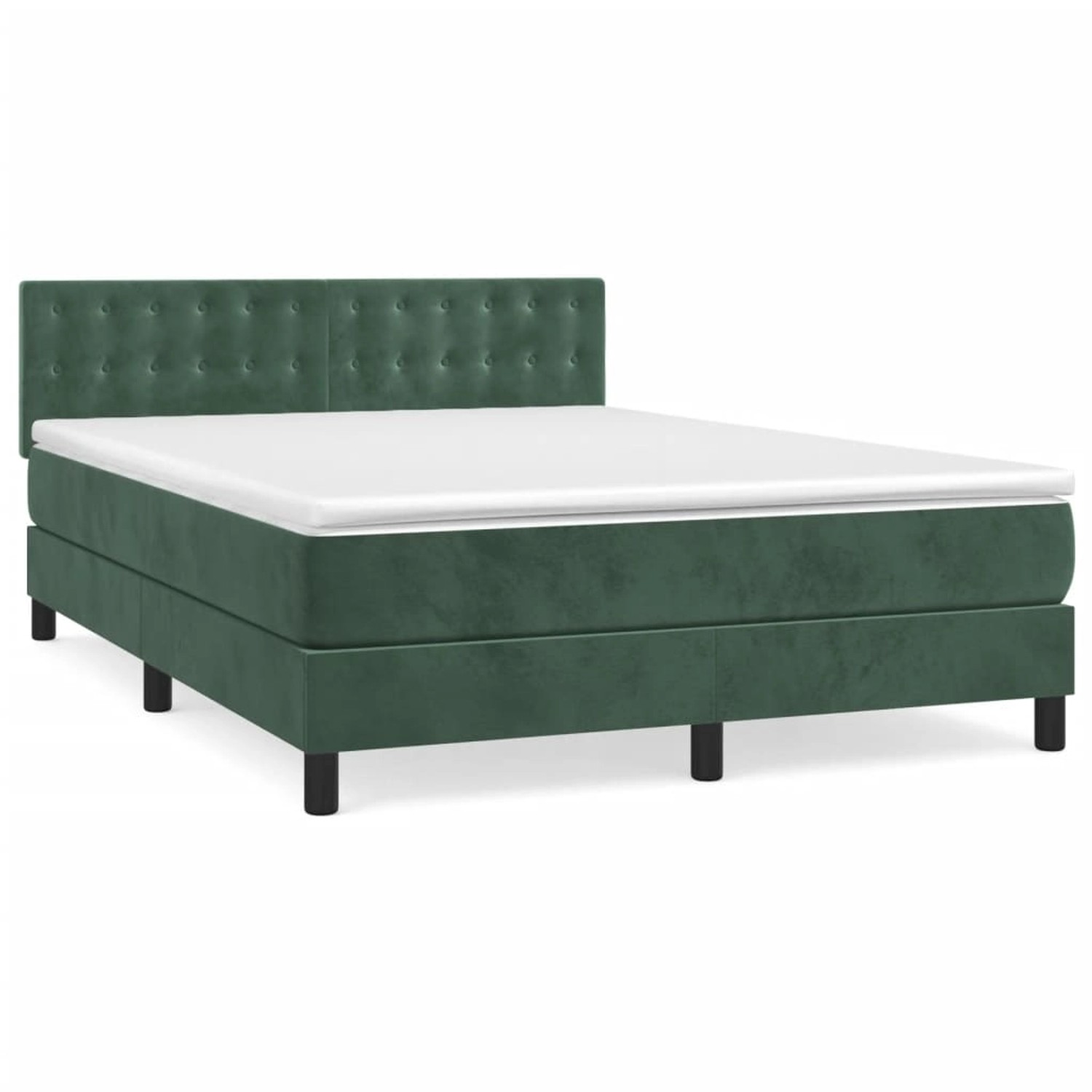 vidaXL Boxspringbett mit Matratze Dunkelgrün 140x200 cm Samt 3141548 vidaXL Boxspringbett mit Matratze Dunkelgrün 140x200 cm Samt 3141548 von VIDAXL