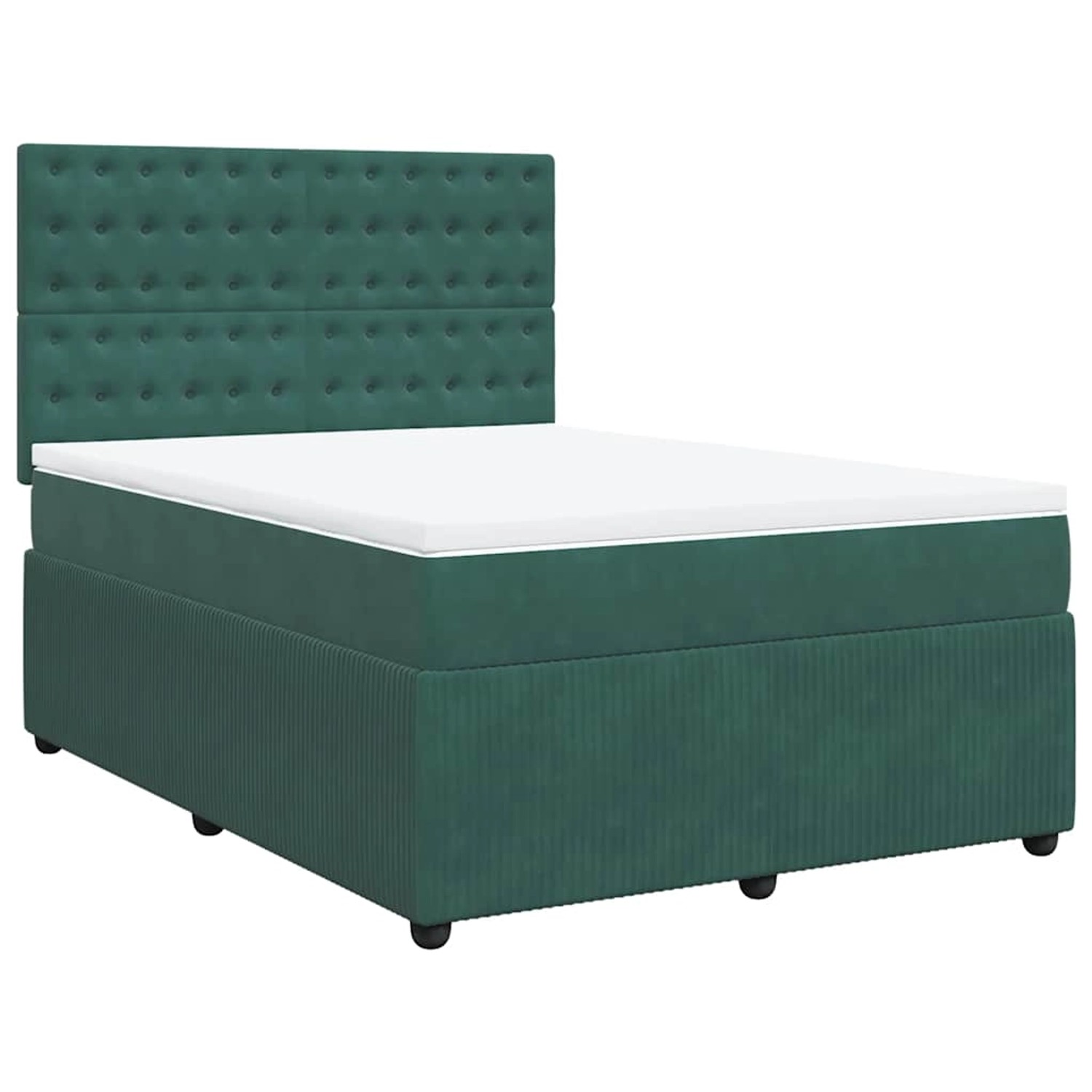 vidaXL Boxspringbett mit Matratze Dunkelgrün 140x200 cm Samt 3292373 vidaXL Boxspringbett mit Matratze Dunkelgrün 140x200 cm Samt 3292373 von VIDAXL