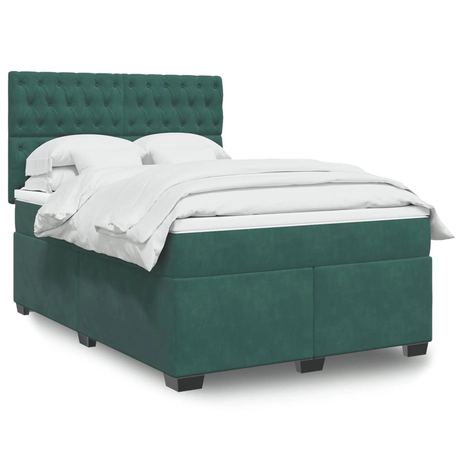 vidaXL Boxspringbett mit Matratze Dunkelgrün 140x200 cm Samt 3293239 vidaXL Boxspringbett mit Matratze Dunkelgrün 140x200 cm Samt 3293239 von VIDAXL