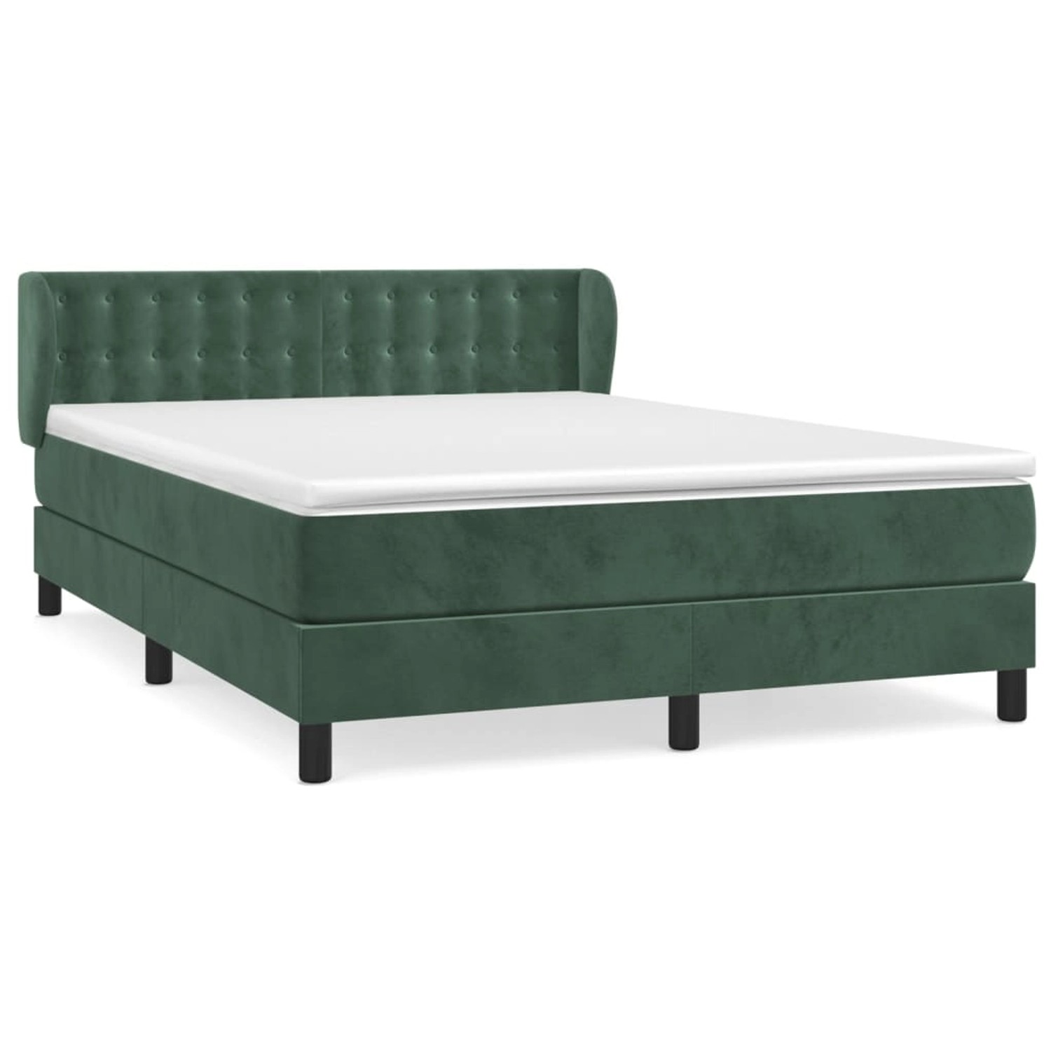 vidaXL Boxspringbett mit Matratze Dunkelgrün 140x200 cm Samt1396949 vidaXL Boxspringbett mit Matratze Dunkelgrün 140x200 cm Samt1396949 von VIDAXL