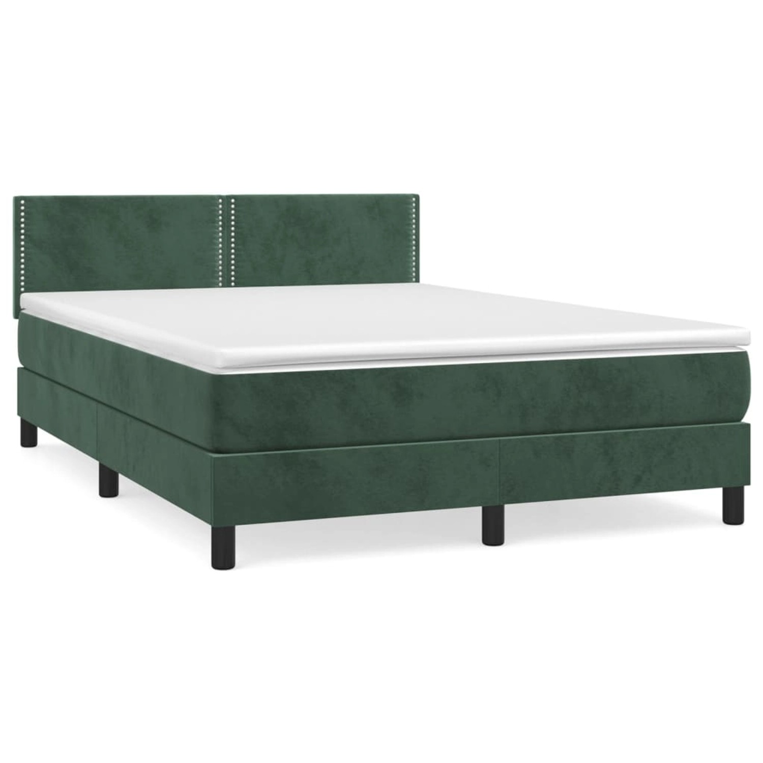 vidaXL Boxspringbett mit Matratze Dunkelgrün 140x200 cm Samt1397006 vidaXL Boxspringbett mit Matratze Dunkelgrün 140x200 cm Samt1397006 von VIDAXL