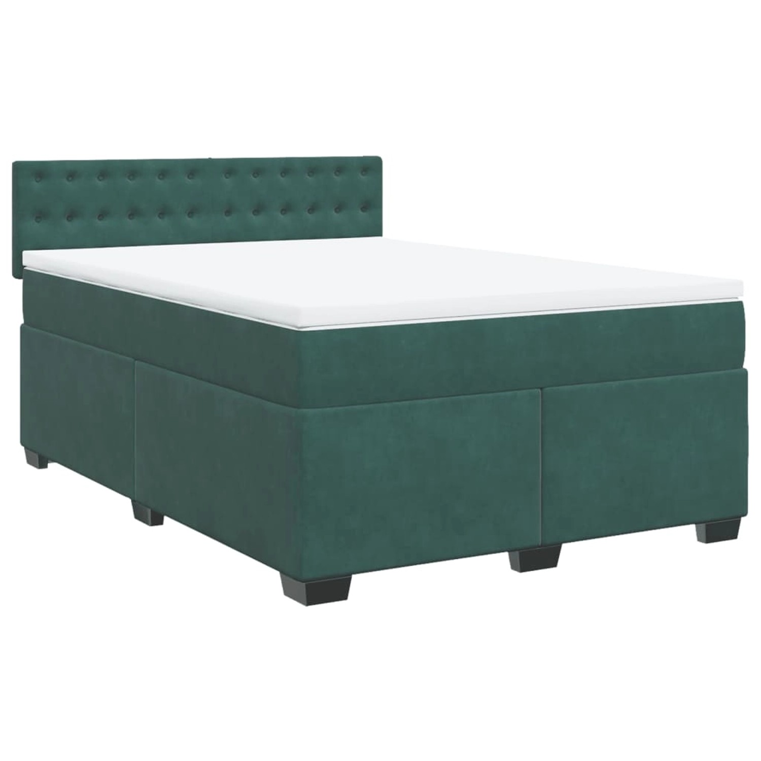 vidaXL Boxspringbett mit Matratze Dunkelgrün 140x200 cm Samt2099688 vidaXL Boxspringbett mit Matratze Dunkelgrün 140x200 cm Samt2099688 von VIDAXL