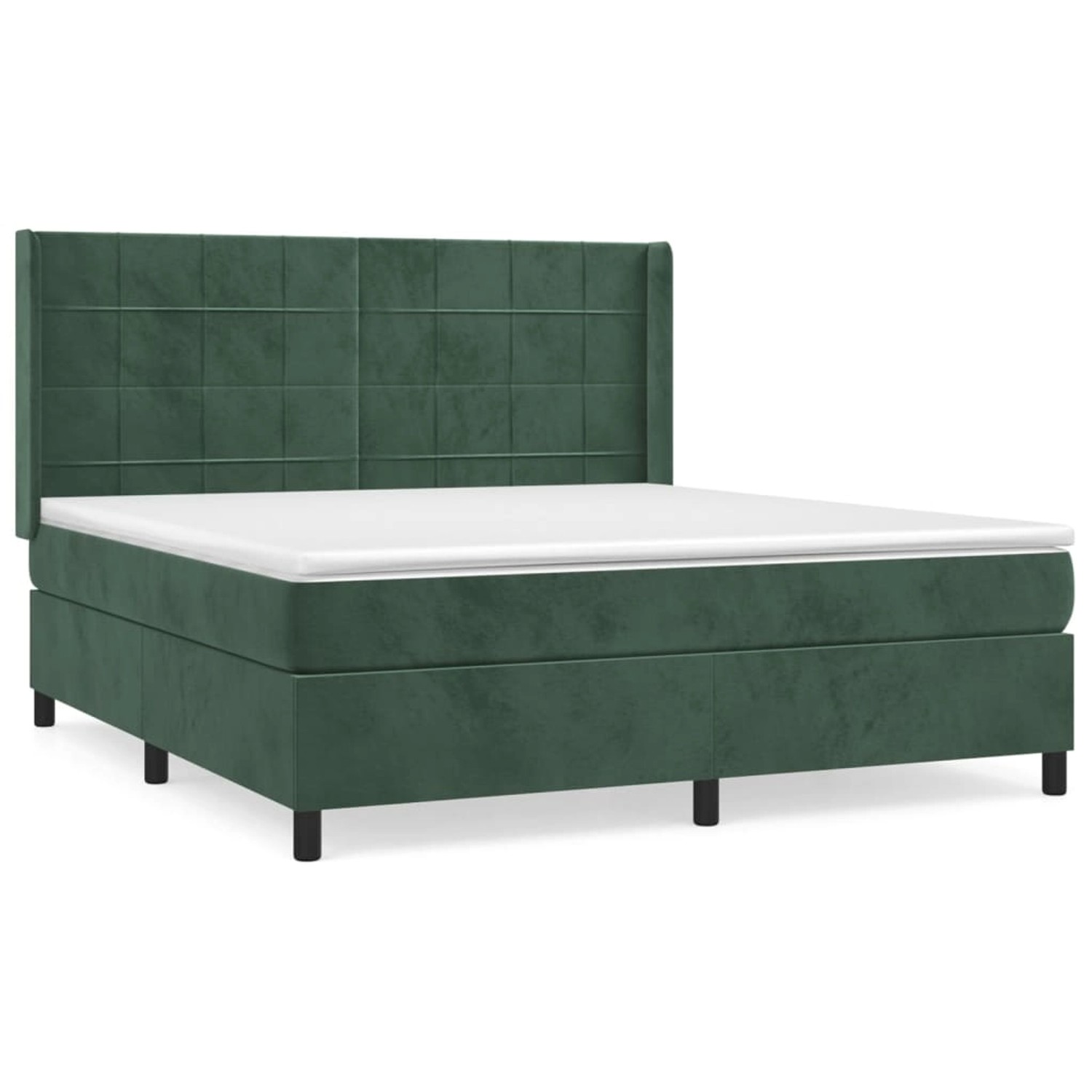 vidaXL Boxspringbett mit Matratze Dunkelgrün 160x200 cm Samt 3132690 vidaXL Boxspringbett mit Matratze Dunkelgrün 160x200 cm Samt 3132690 von VIDAXL