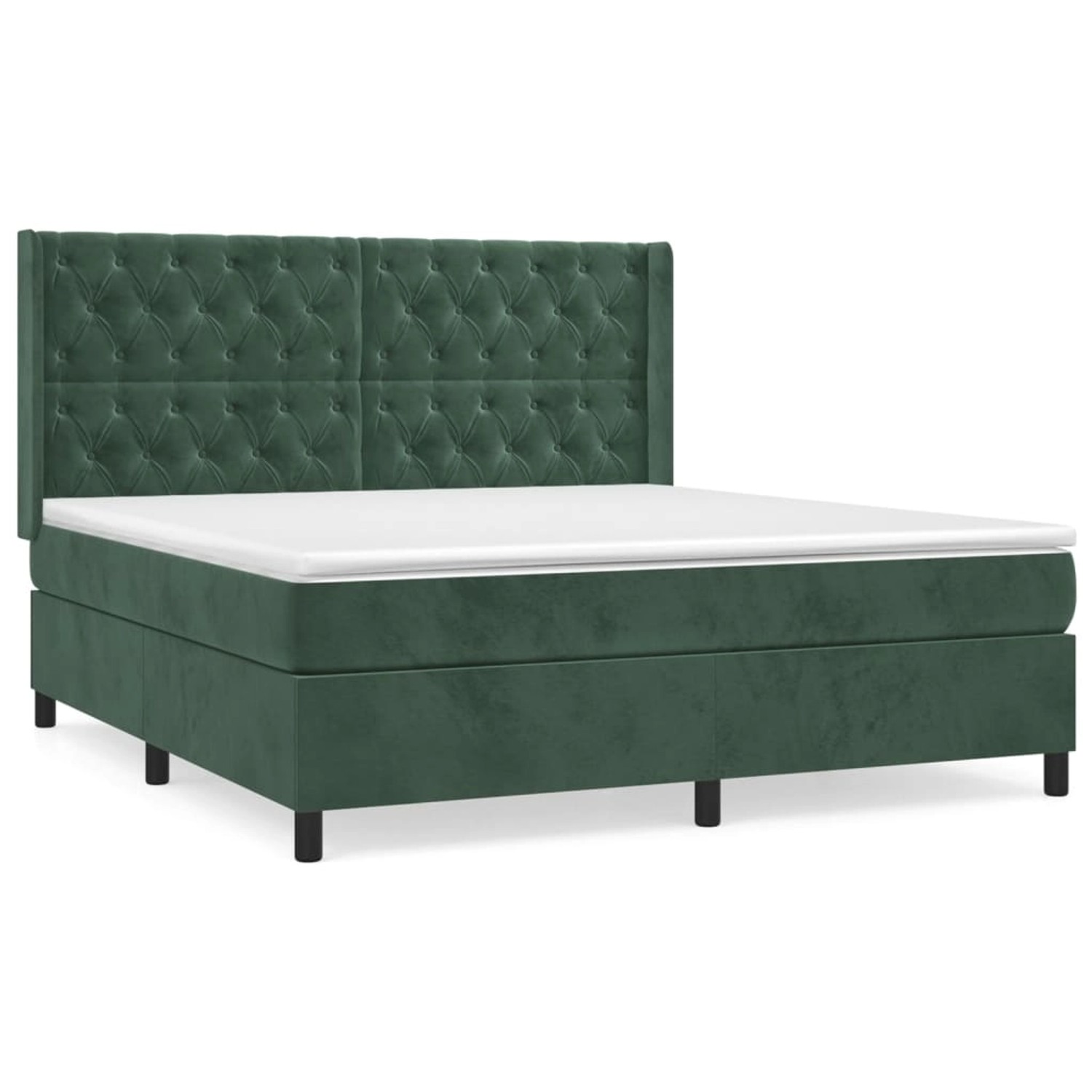 vidaXL Boxspringbett mit Matratze Dunkelgrün 160x200 cm Samt 3132870 vidaXL Boxspringbett mit Matratze Dunkelgrün 160x200 cm Samt 3132870 von VIDAXL