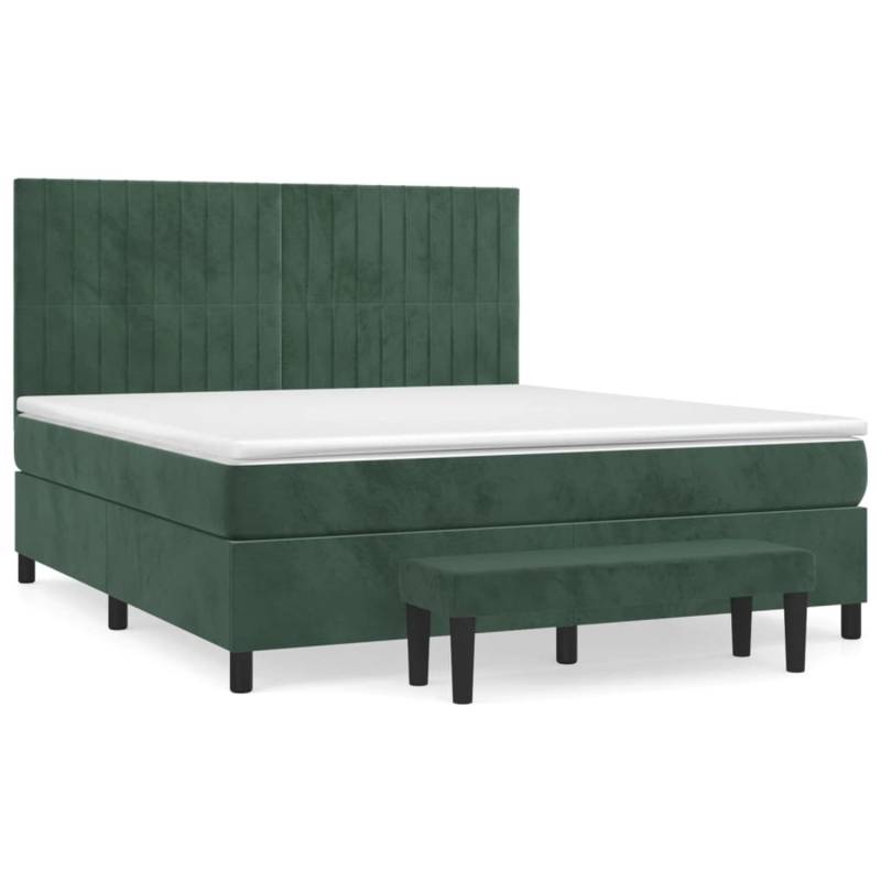 vidaXL Boxspringbett mit Matratze Dunkelgrün 160x200 cm Samt 3137974 vidaXL Boxspringbett mit Matratze Dunkelgrün 160x200 cm Samt 3137974 von VIDAXL