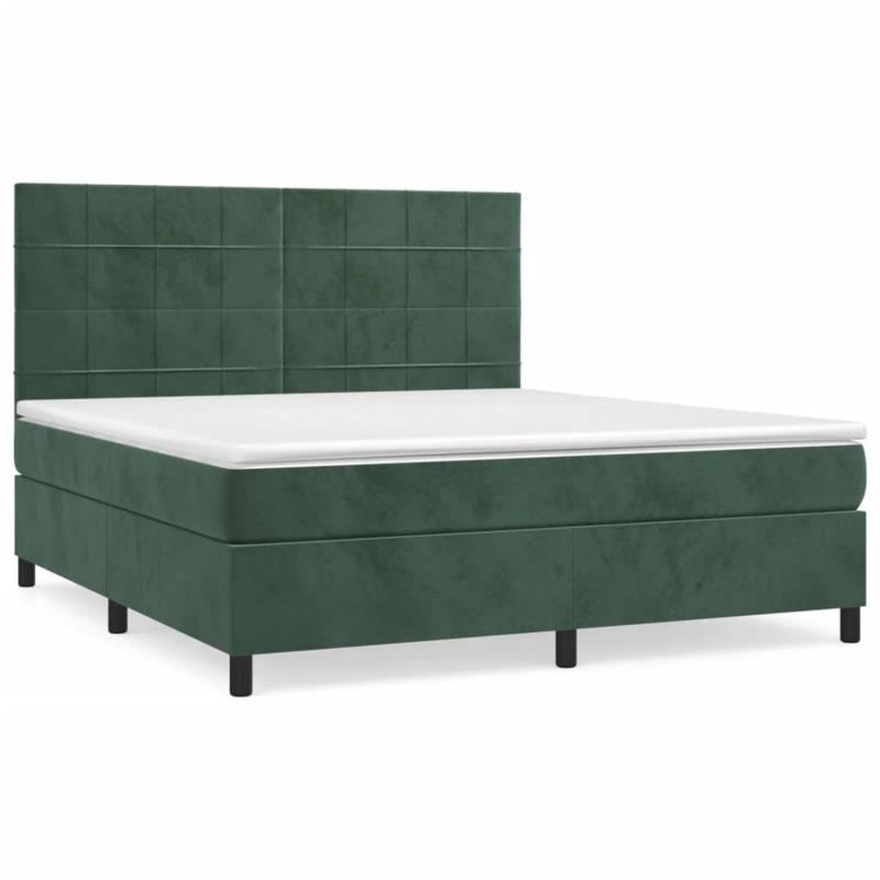 vidaXL Boxspringbett mit Matratze Dunkelgrün 160x200 cm Samt 3143034 vidaXL Boxspringbett mit Matratze Dunkelgrün 160x200 cm Samt 3143034 von VIDAXL
