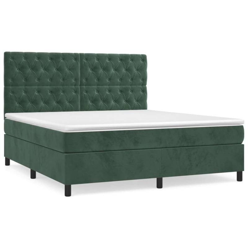 vidaXL Boxspringbett mit Matratze Dunkelgrün 160x200 cm Samt 3143214 vidaXL Boxspringbett mit Matratze Dunkelgrün 160x200 cm Samt 3143214 von VIDAXL