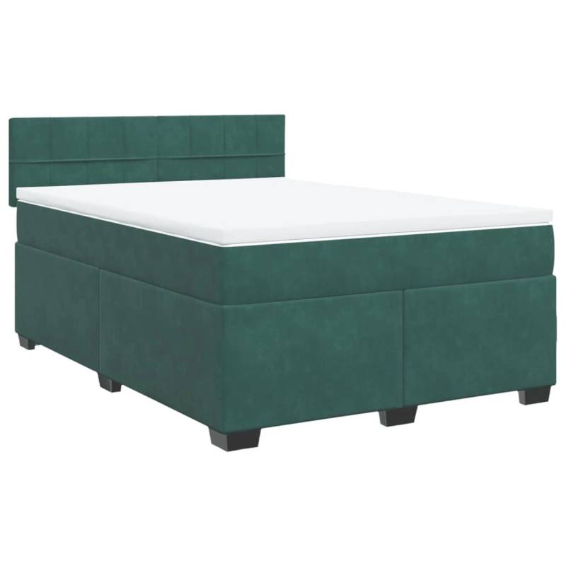 vidaXL Boxspringbett mit Matratze Dunkelgrün 160x200 cm Samt 3286357 vidaXL Boxspringbett mit Matratze Dunkelgrün 160x200 cm Samt 3286357 von VIDAXL