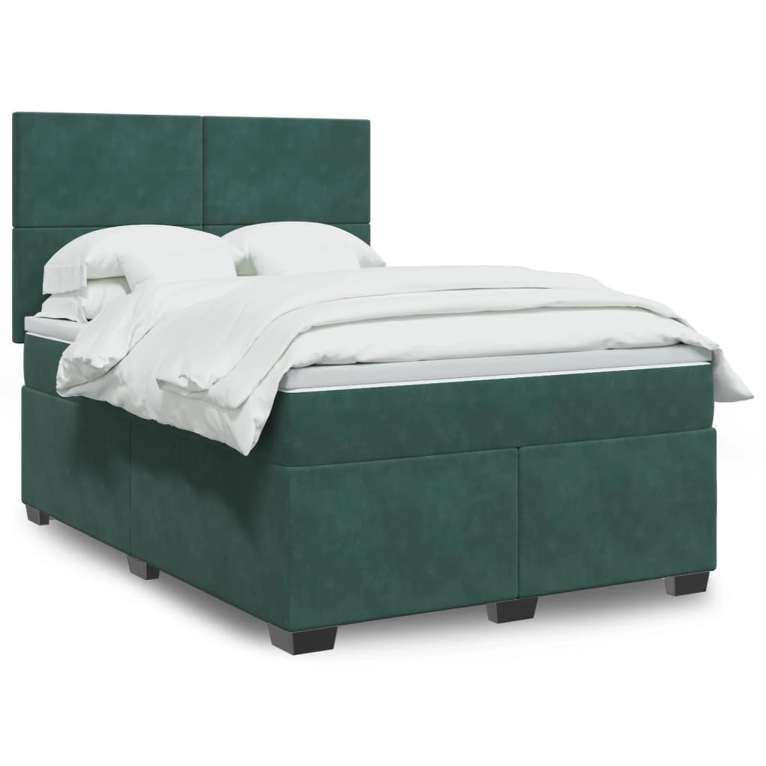 vidaXL Boxspringbett mit Matratze Dunkelgrün 160x200 cm Samt 3293251 vidaXL Boxspringbett mit Matratze Dunkelgrün 160x200 cm Samt 3293251 von VIDAXL