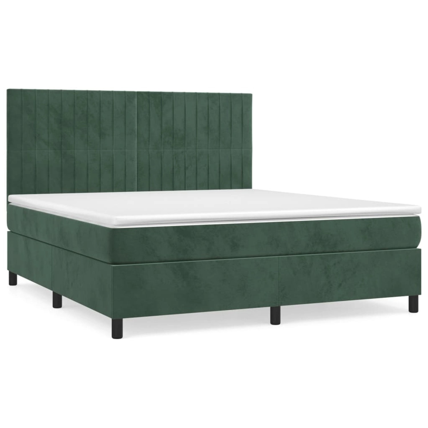 vidaXL Boxspringbett mit Matratze Dunkelgrün 160x200 cm Samt1368040 vidaXL Boxspringbett mit Matratze Dunkelgrün 160x200 cm Samt1368040 von VIDAXL