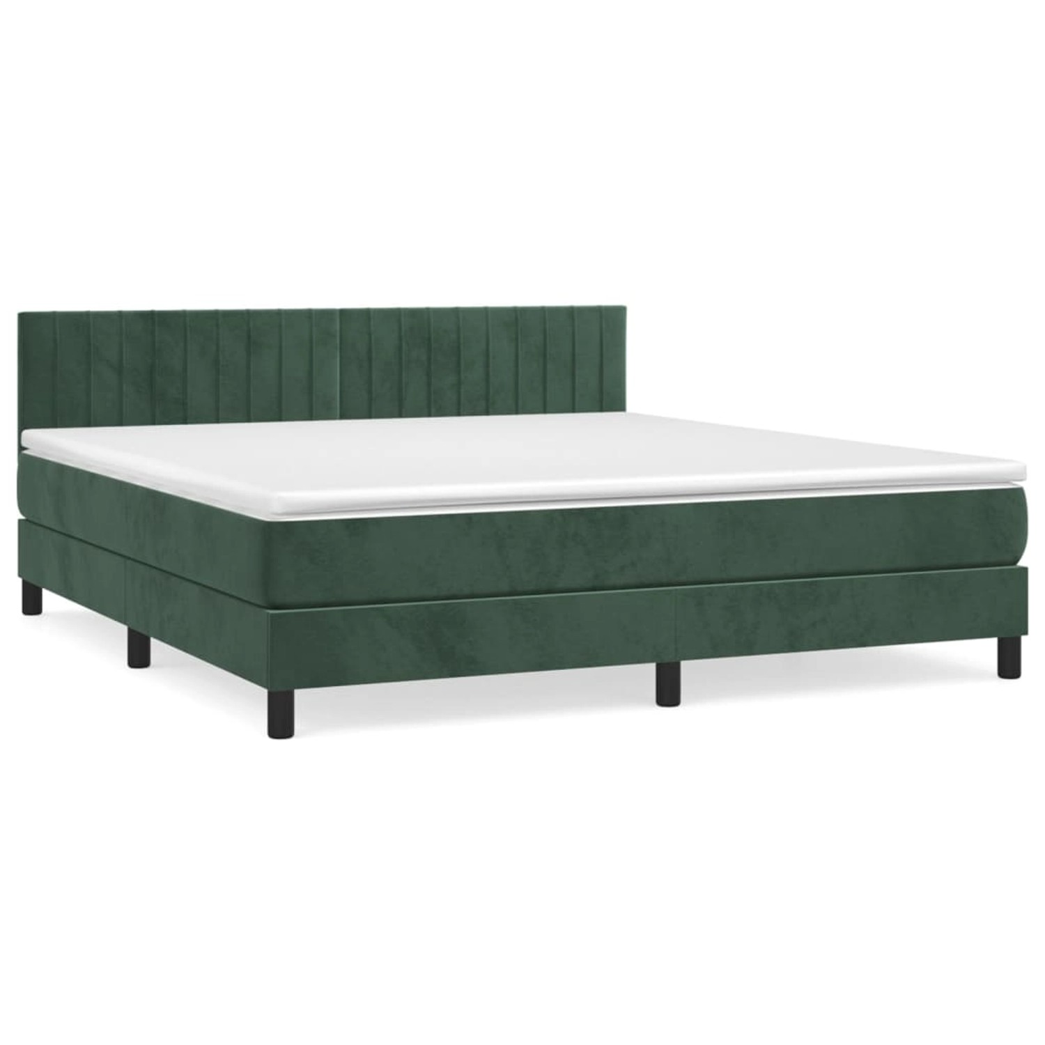 vidaXL Boxspringbett mit Matratze Dunkelgrün 160x200 cm Samt1466969 vidaXL Boxspringbett mit Matratze Dunkelgrün 160x200 cm Samt1466969 von VIDAXL