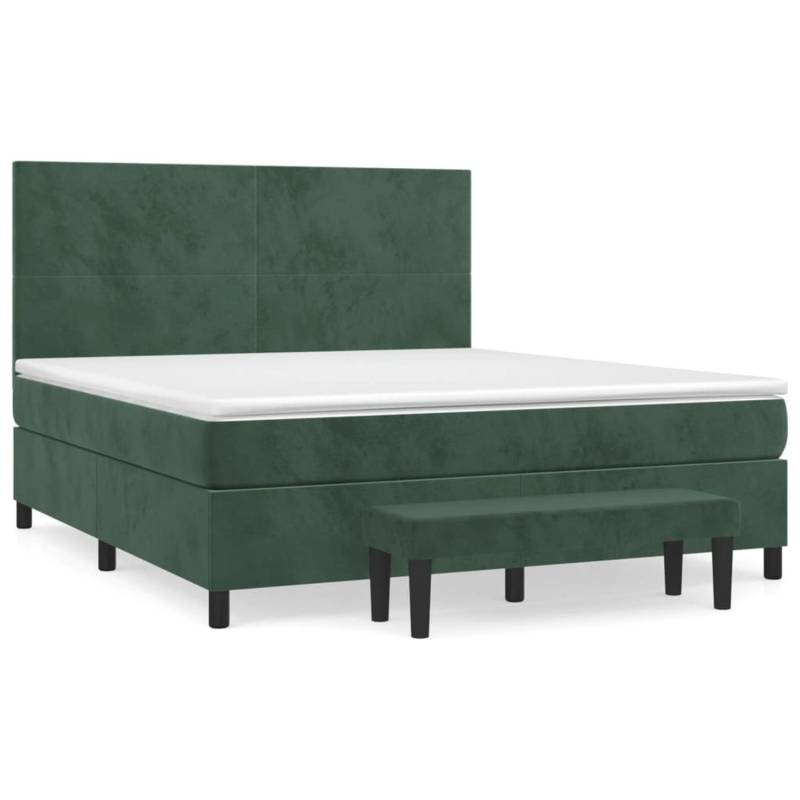 vidaXL Boxspringbett mit Matratze Dunkelgrün 180x200 cm Samt 3137740 vidaXL Boxspringbett mit Matratze Dunkelgrün 180x200 cm Samt 3137740 von VIDAXL
