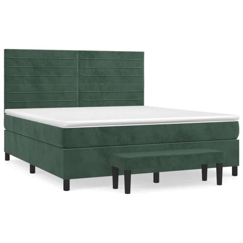 vidaXL Boxspringbett mit Matratze Dunkelgrün 180x200 cm Samt 3137920 vidaXL Boxspringbett mit Matratze Dunkelgrün 180x200 cm Samt 3137920 von VIDAXL