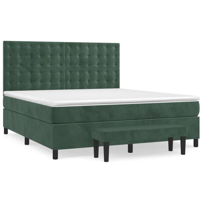 vidaXL Boxspringbett mit Matratze Dunkelgrün 180x200 cm Samt 3138100 vidaXL Boxspringbett mit Matratze Dunkelgrün 180x200 cm Samt 3138100 von VIDAXL