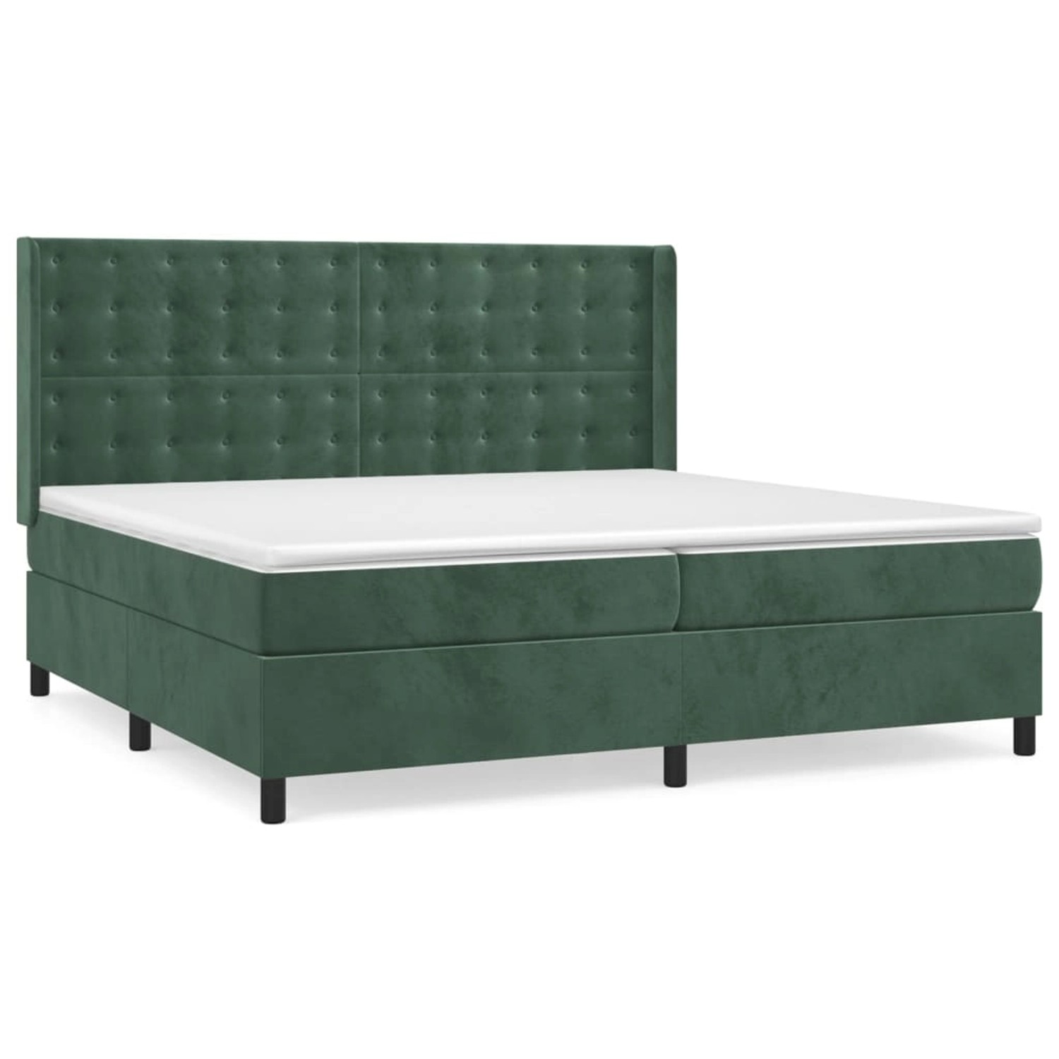 vidaXL Boxspringbett mit Matratze Dunkelgrün 200x200 cm Samt 3132942 vidaXL Boxspringbett mit Matratze Dunkelgrün 200x200 cm Samt 3132942 von VIDAXL