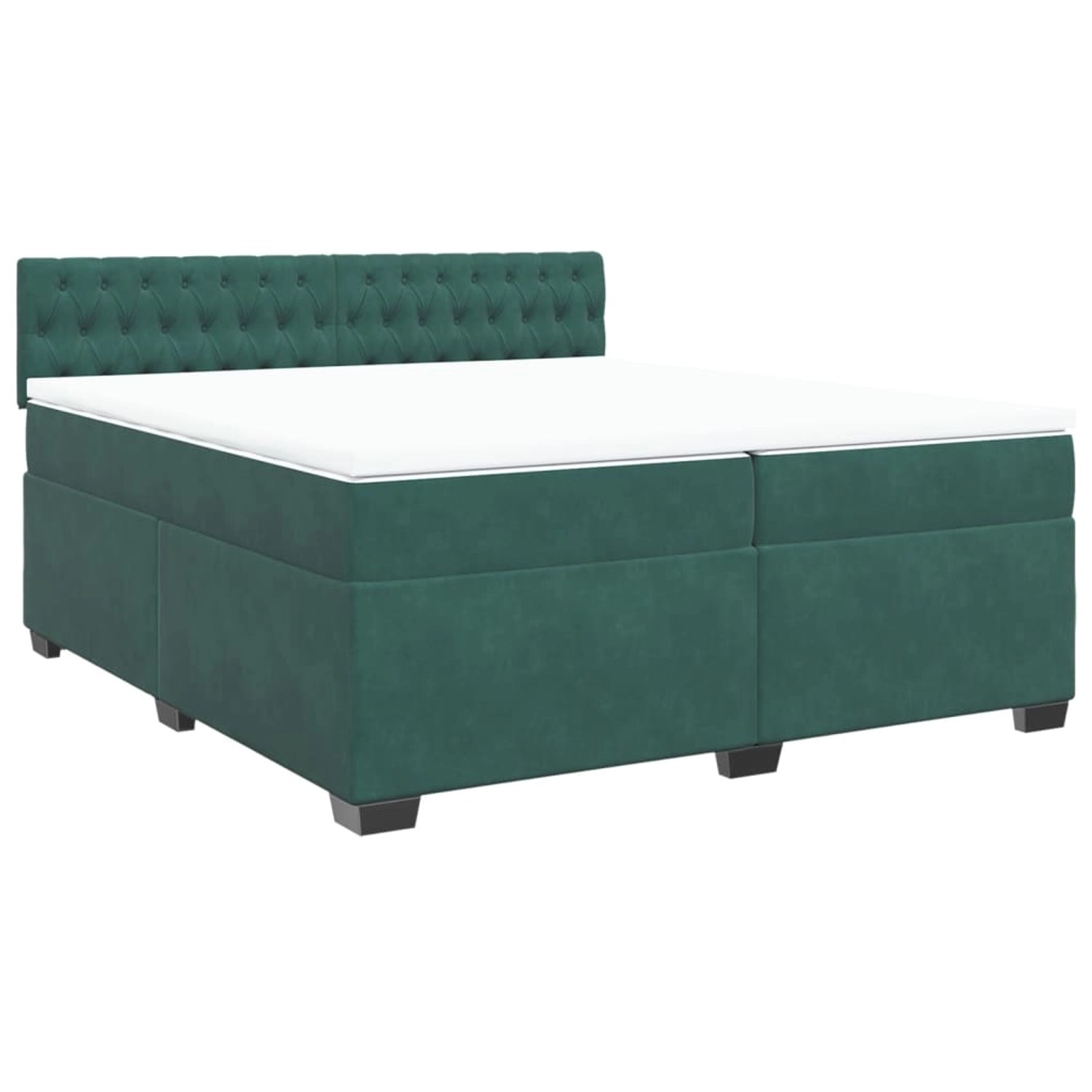 vidaXL Boxspringbett mit Matratze Dunkelgrün 200x200 cm Samt 3286411 vidaXL Boxspringbett mit Matratze Dunkelgrün 200x200 cm Samt 3286411 von VIDAXL