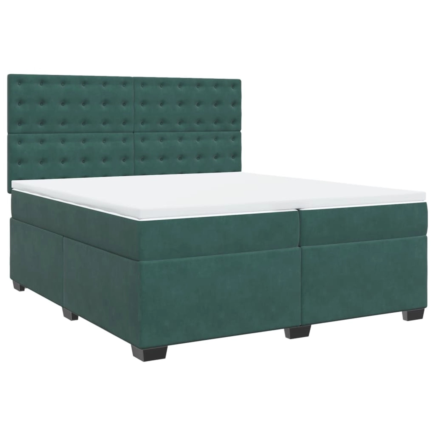 vidaXL Boxspringbett mit Matratze Dunkelgrün 200x200 cm Samt 3291017 vidaXL Boxspringbett mit Matratze Dunkelgrün 200x200 cm Samt 3291017 von VIDAXL