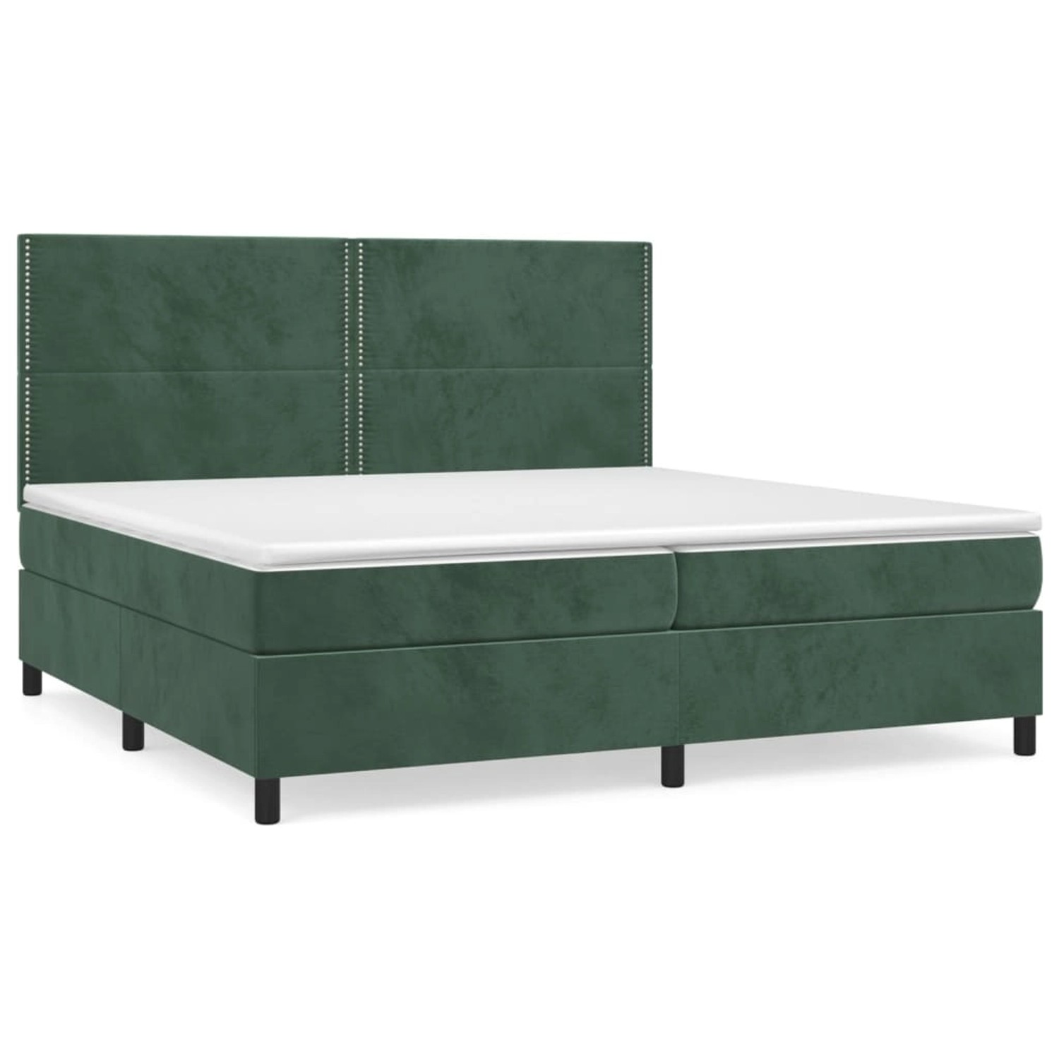 vidaXL Boxspringbett mit Matratze Dunkelgrün 200x200 cm Samt1350308 vidaXL Boxspringbett mit Matratze Dunkelgrün 200x200 cm Samt1350308 von VIDAXL