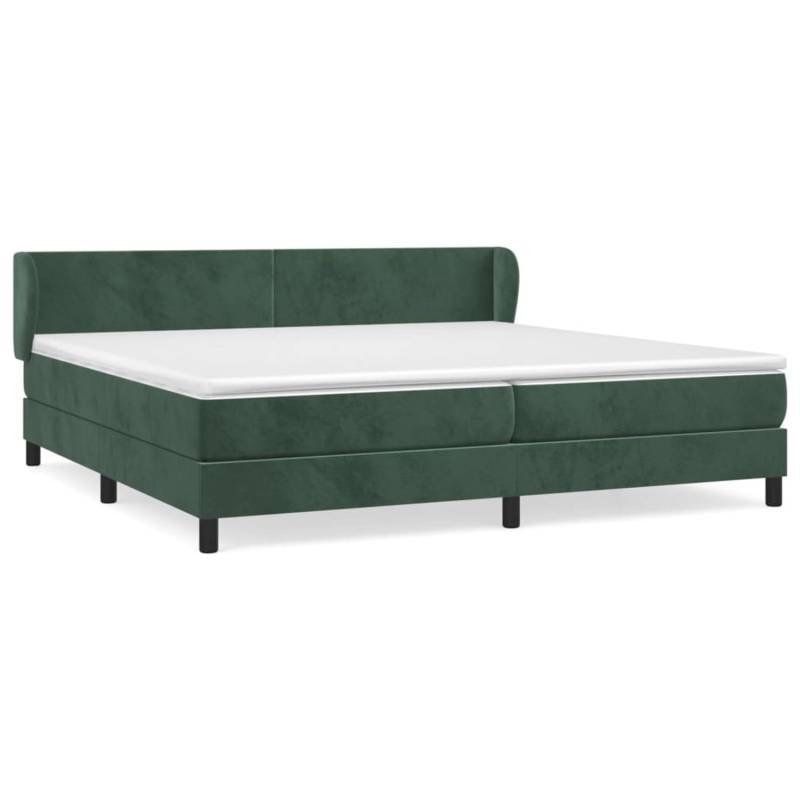 vidaXL Boxspringbett mit Matratze Dunkelgrün 200x200 cm Samt1372369 von VIDAXL