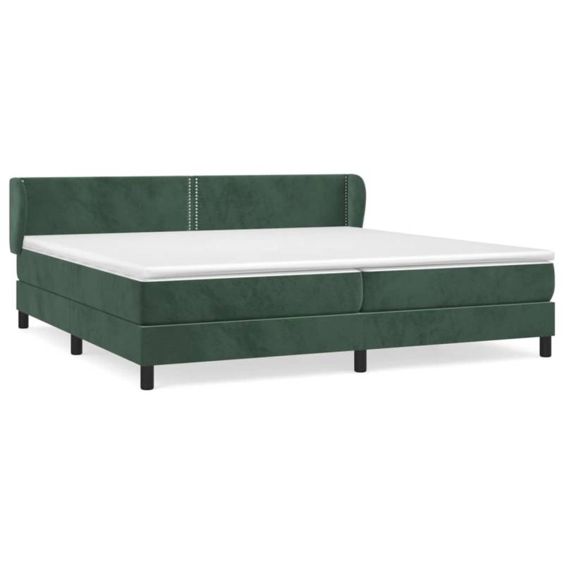 vidaXL Boxspringbett mit Matratze Dunkelgrün 200x200 cm Samt1372427 von VIDAXL