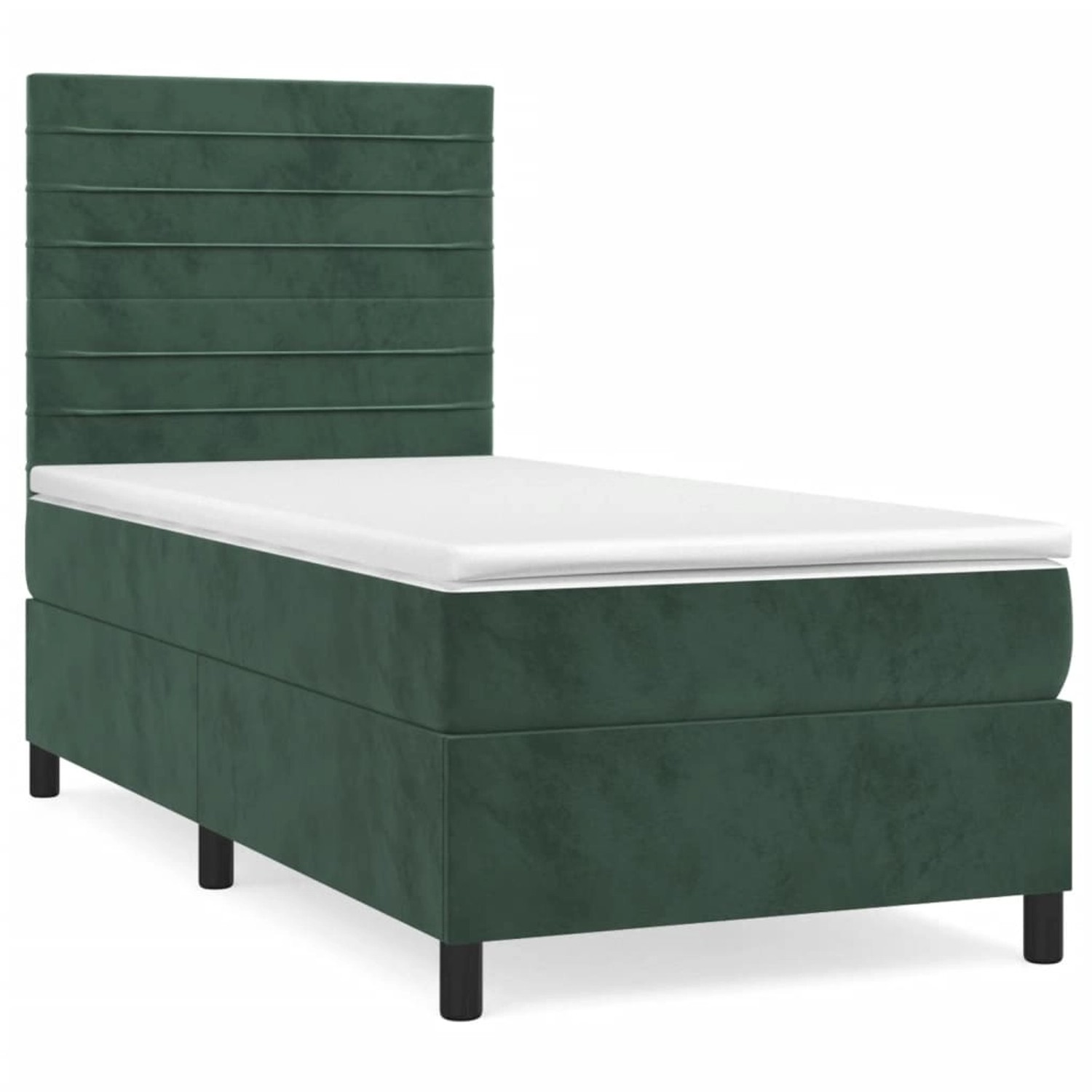 vidaXL Boxspringbett mit Matratze Dunkelgrün 80x200 cm Samt1348906 vidaXL Boxspringbett mit Matratze Dunkelgrün 80x200 cm Samt1348906 von VIDAXL